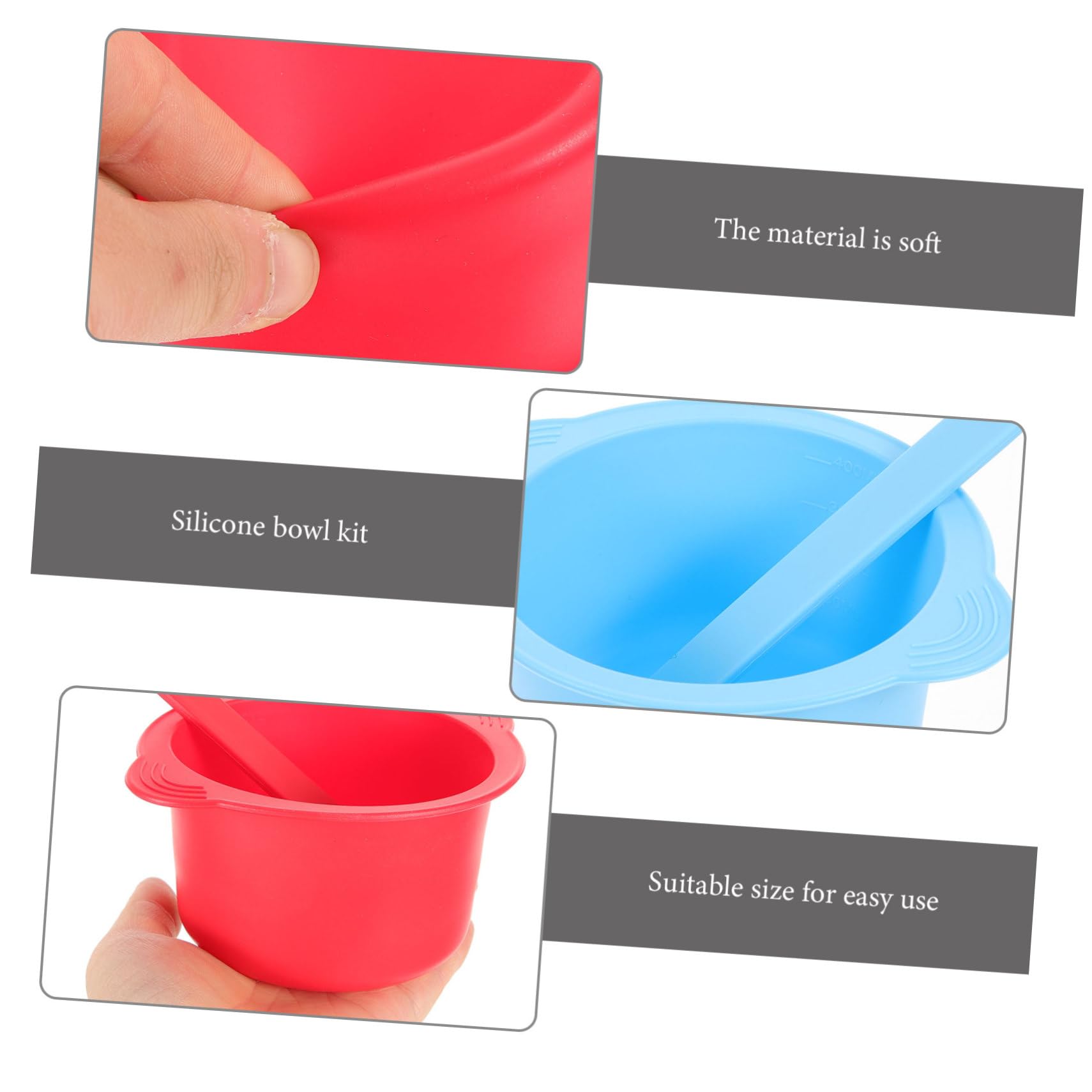 2-Pack Reusable Silicone Mixing Bowls for Hair Dye - Non-Stick, Durable & Easy Clean - Perfect for Salon Professionals & DIY Hair Coloring at Home