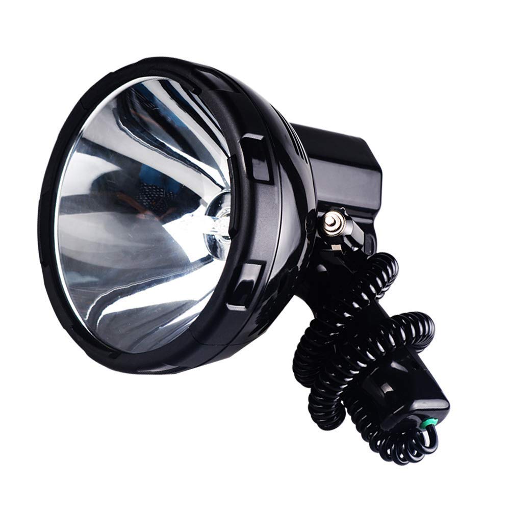 ZHOUSILIN 220W High-Power Xenon Searchlight with 160W Strong Beam - Long Range 12V/24V Rechargeable Spotlight for Hunting, Marine, Off-Road Vehicles & Emergency Use - Waterproof Torch Light for Outdoor Adventures, Camping & Night Security