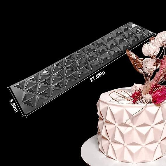 Premium Transparent Cake Embossing Mold - DIY Lace Border Stencil for Mousse, Sugarcraft & Baking Decor | Perfect for Wedding, Birthday & Party Cakes