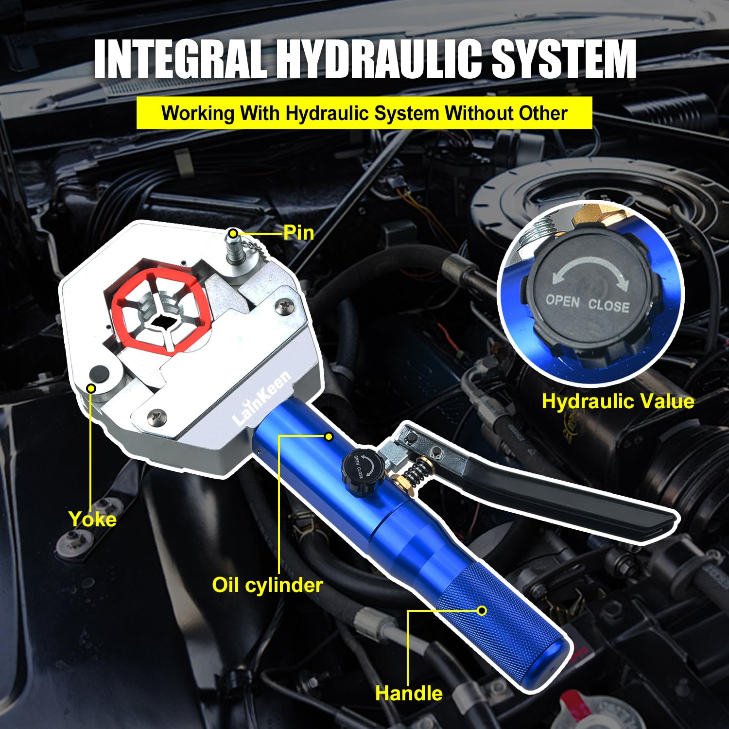 Hydraulic AC Hose Crimper Kit - Manual A/C Repair Tool for Air Conditioning Systems