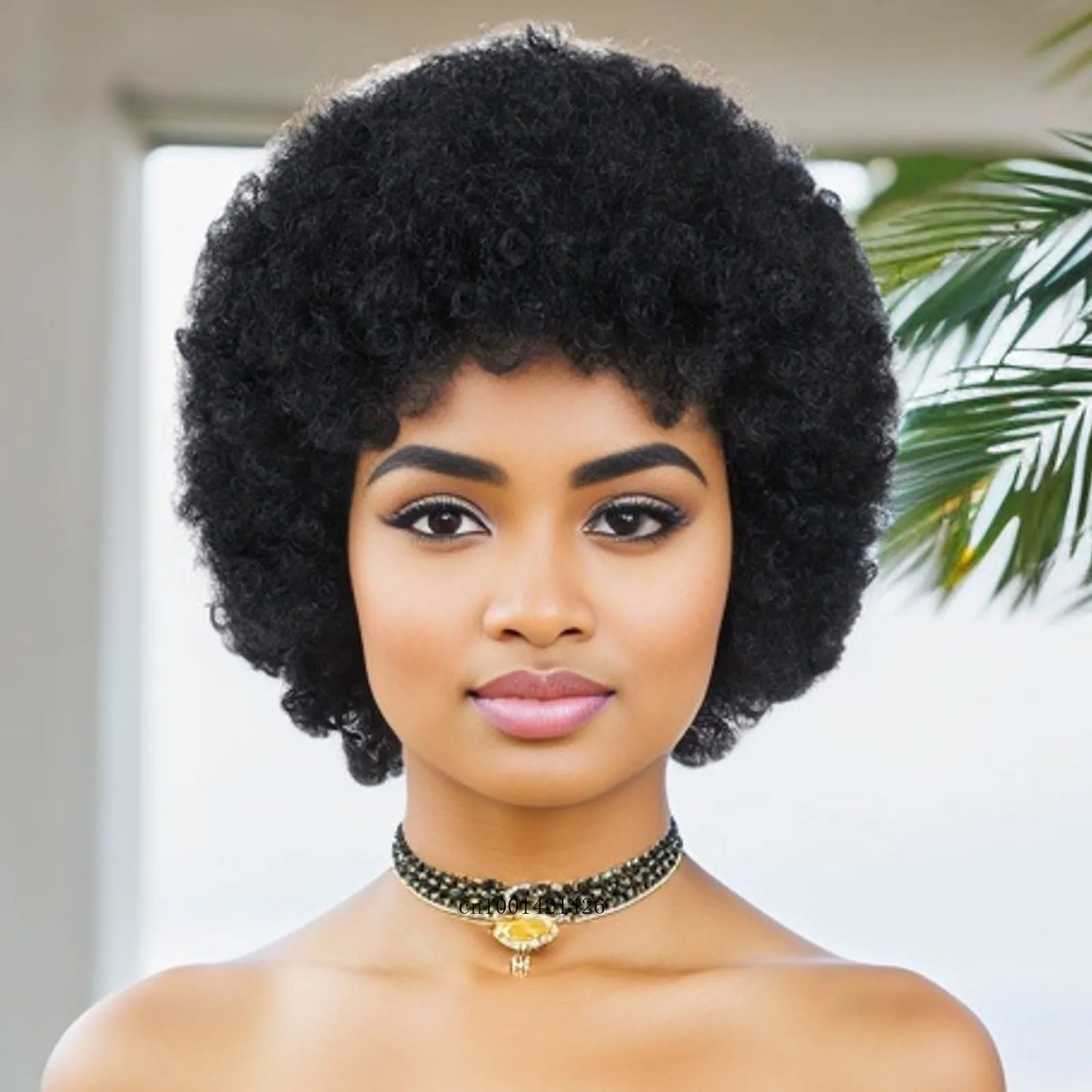 Big Curly Wigs for Black Women - Synthetic Hair Replacement Full Wigs | Colly Hairstyle | Perfect for Cosplay, Halloween Costume & Party | Short Curly Wig for Daily Wear & Special Occasions