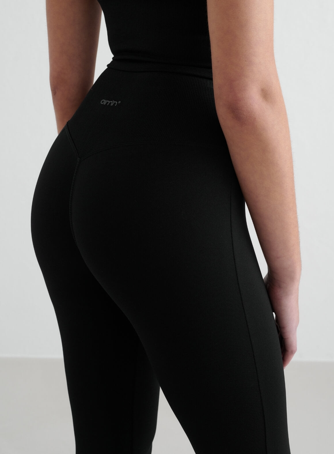 Black Shape Seamless Flare Tights & Cross Back Bralette Set - Women's Yoga Workout Outfit for Gym, Dance & Lounge Wear