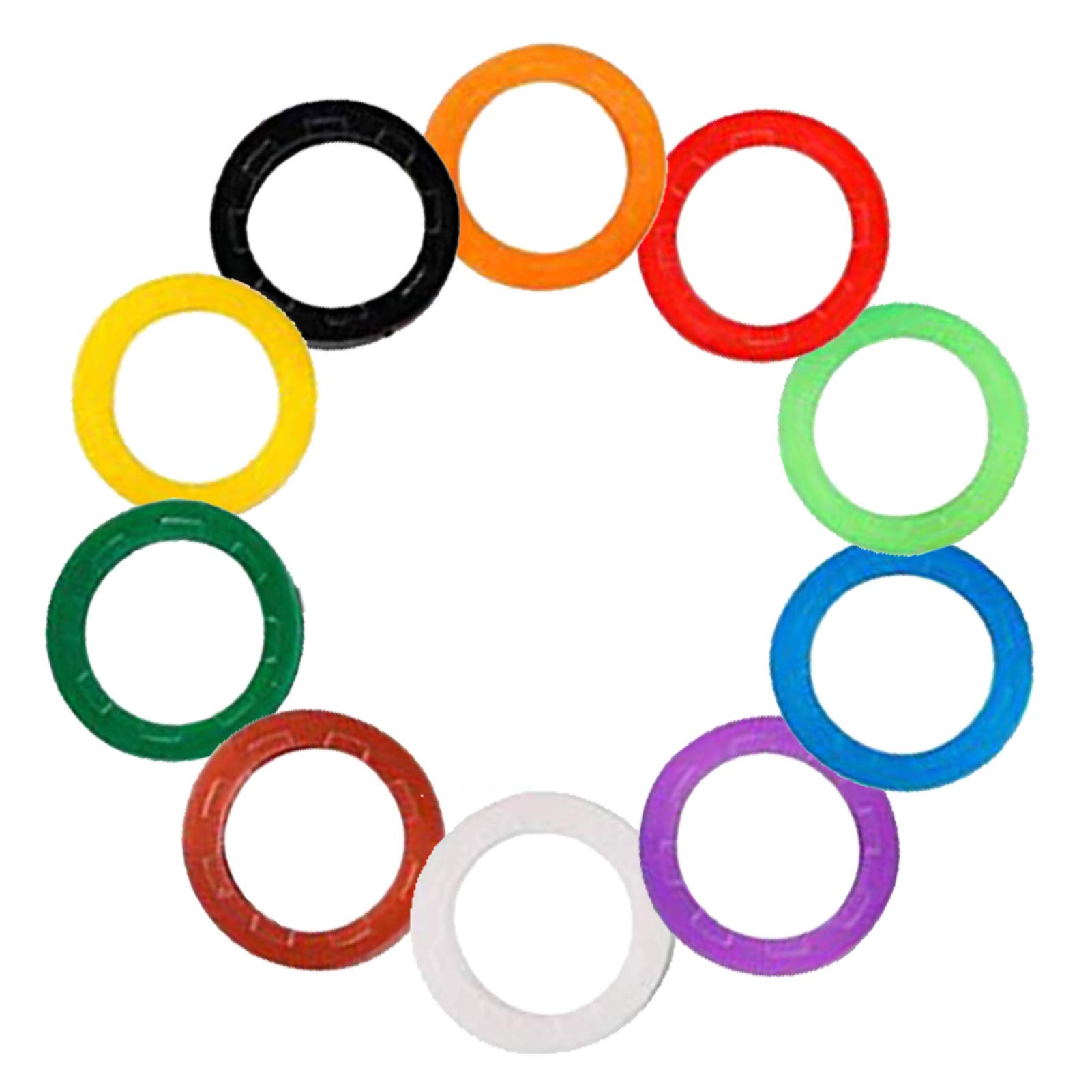 30pcs Silicone Key Cap Tags - Colorful Plastic Key Identifier Rings with 10 Assorted Colors | Key Covers, Coding Rings & ID Labels for Home, Office, Car Keys | Perfect for Key Organization & Identification