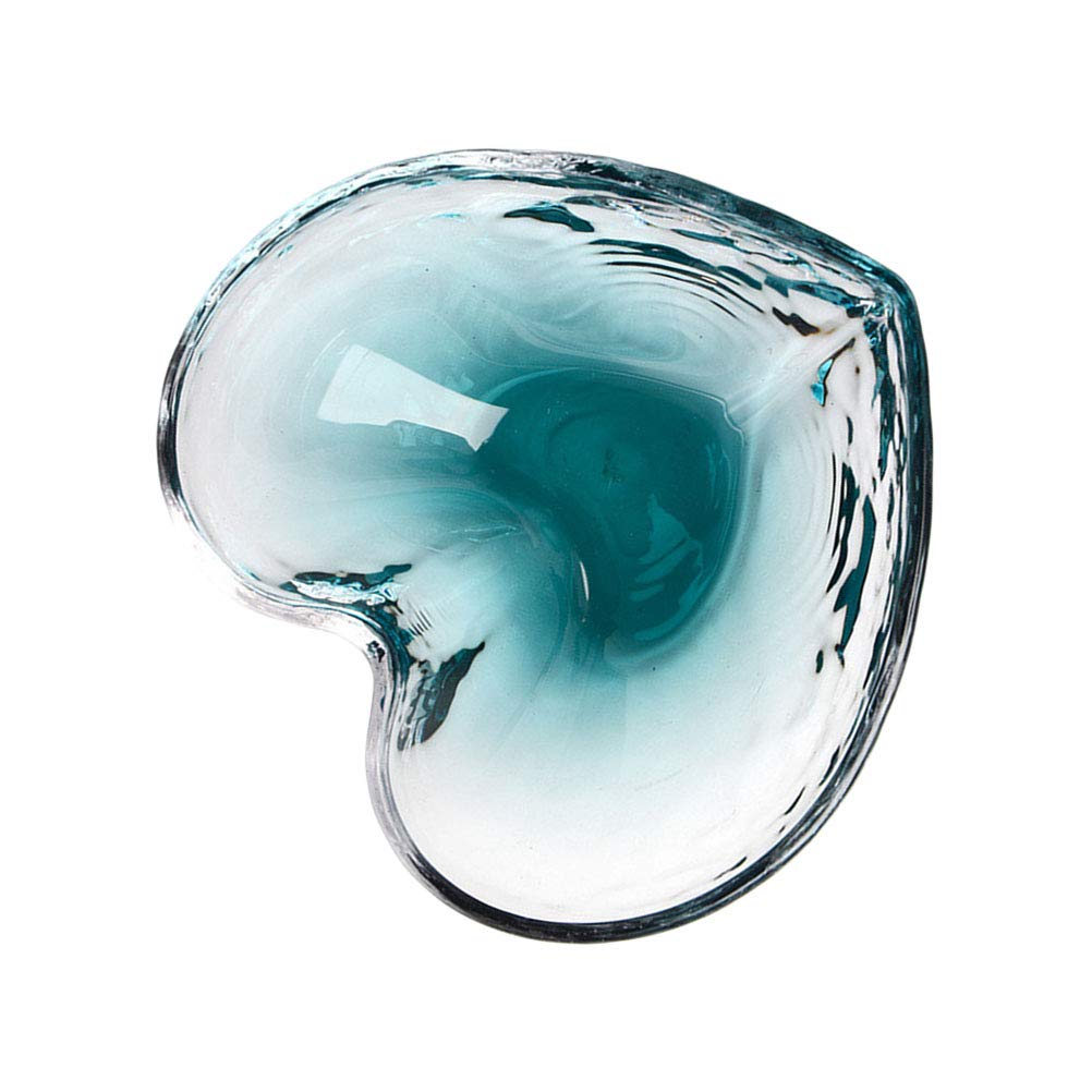 DOITOOL Glass Heart Salad Bowl - Elegant Crystal Fruit Bowl for Serving Desserts, Snacks & Salads | Perfect for Lunch, Parties & Home Dining