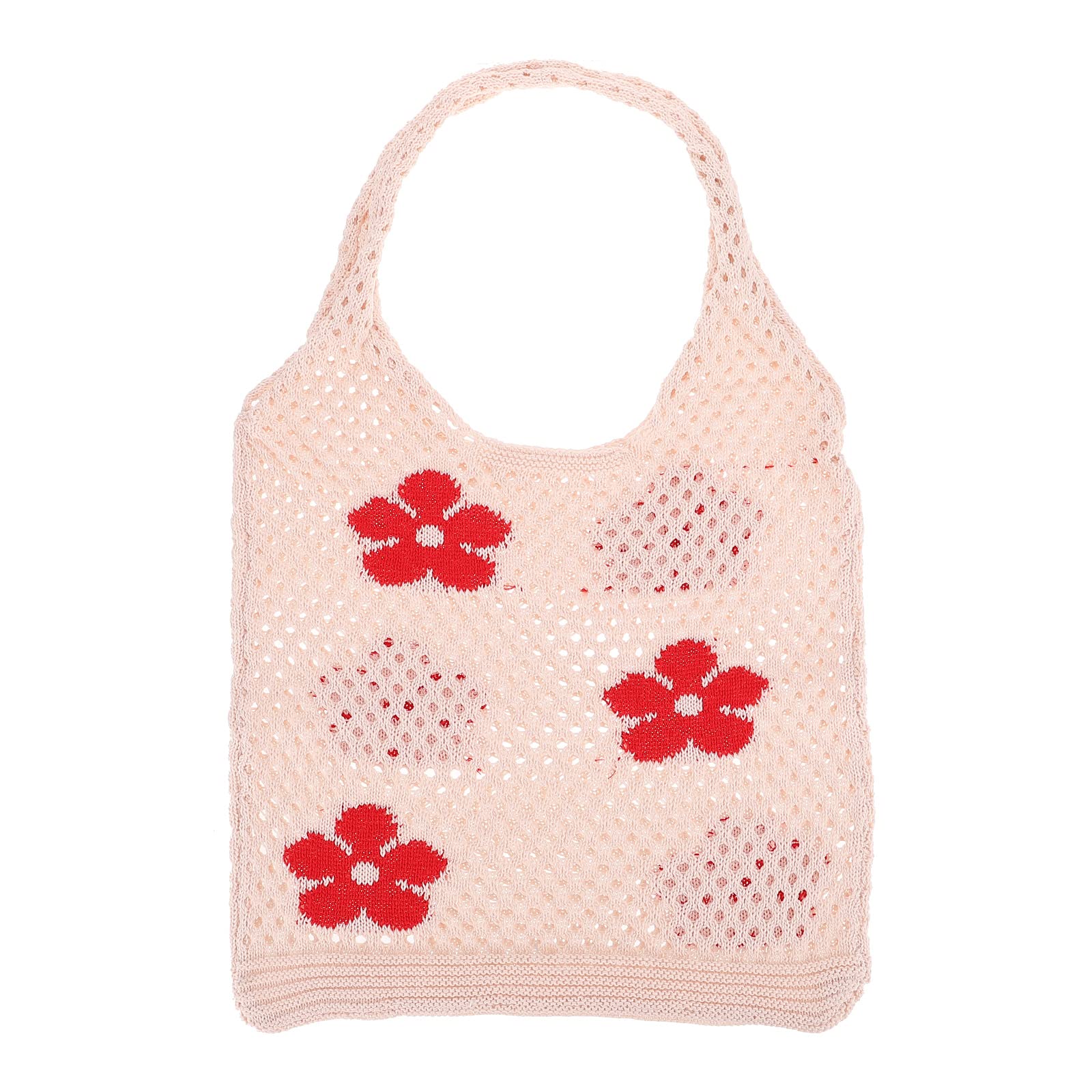 LUOZZY Reusable Mesh Grocery Bags - Eco-Friendly Produce Bags with Cotton String for Fruits & Vegetables - Washable Net Tote Bags (Pink Floral Design) - Perfect for Farmers Market, Grocery Shopping & Zero Waste Lifestyle