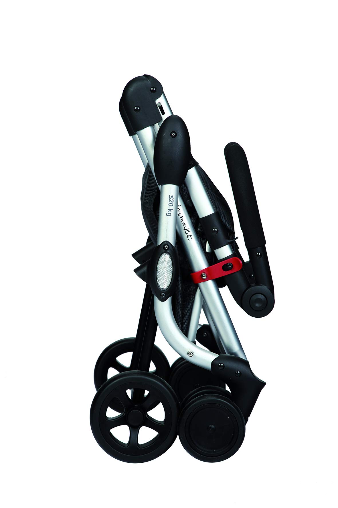GO UP Foldable Shopping Cart with 360° Swivel Wheels, Heavy Duty Textured Handle - Perfect for Grocery Shopping, Laundry, and Outdoor Market Trips