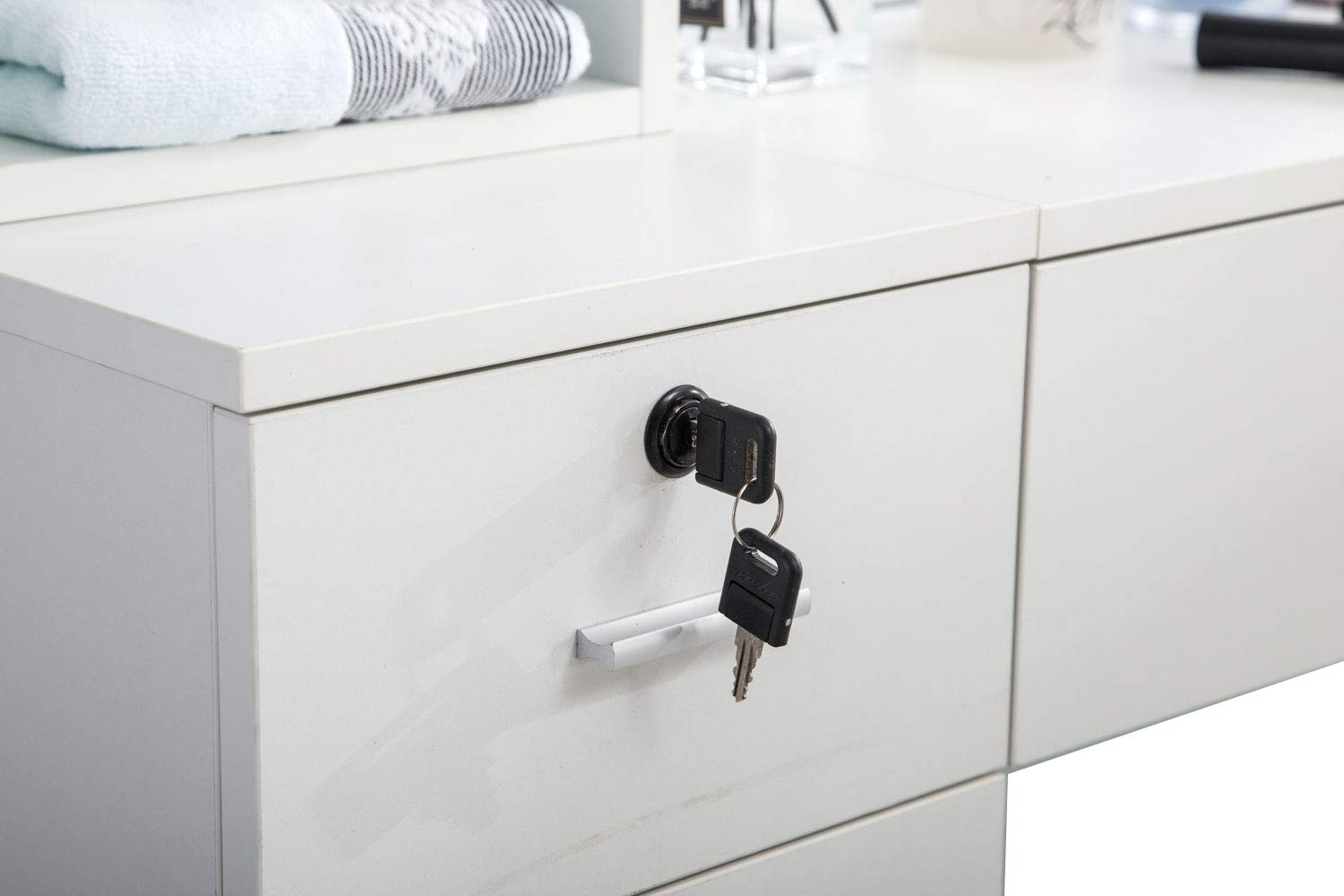 BarberPub Wall Mount Salon Station - 3 Hair Dryer Holders, No Mirror, White (Model 3036-1-2) | Professional Beauty Salon & Spa Equipment for Hair Styling & Drying Station Setup