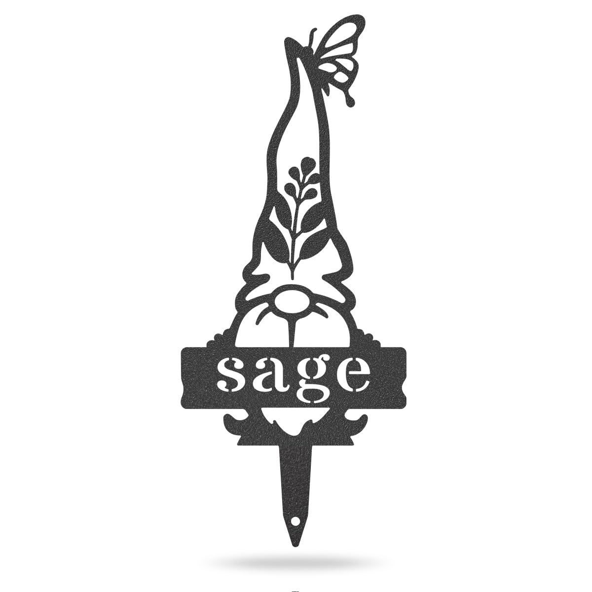 RealSteel Metal Garden Gnome Plant Markers - Durable Outdoor Plant Labels & Vegetable Garden Stakes for Herbs, Flowers & Vegetables | Perfect Gardening Gift & Yard Decoration (Sage Green)
