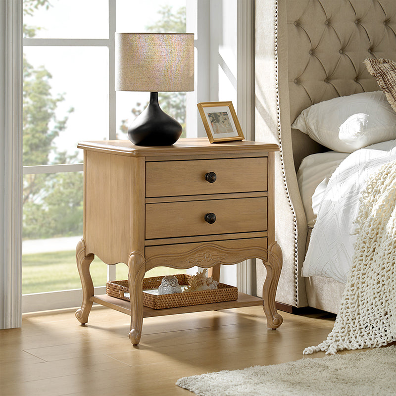 Nina Modern Nightstand with Hidden Drawer - Fully Assembled Bedside Table for Bedroom, Living Room & Office - Traditional Exquisite Design (Optional Types Available)