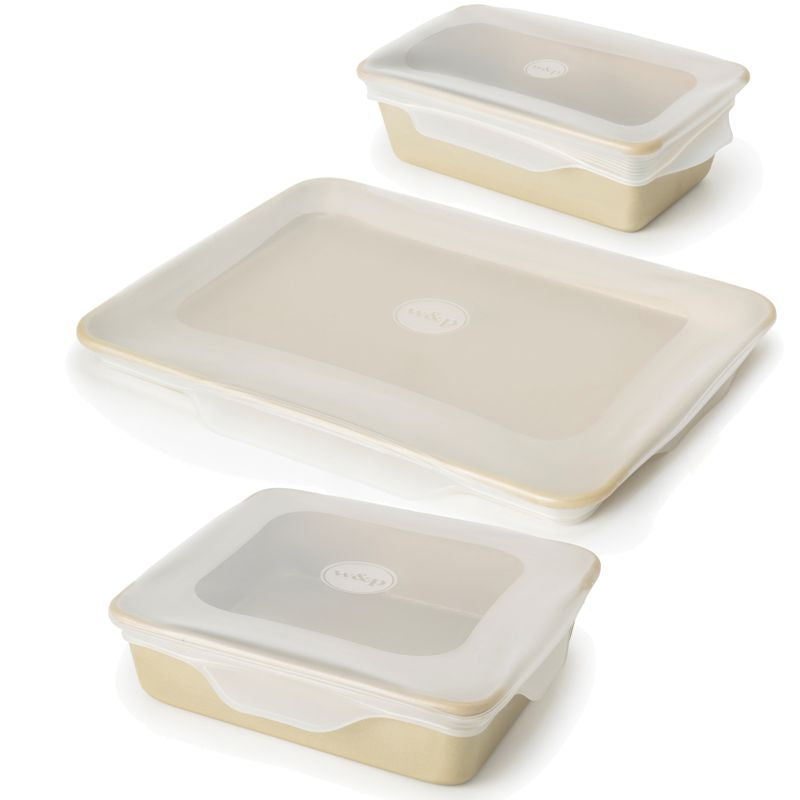 Danesco Silicone Stretch Lids - Set of 3 Reusable Food Storage Covers for Bowls, Jars & Containers - Perfect for Meal Prep, Leftovers & Refrigerator Organization
