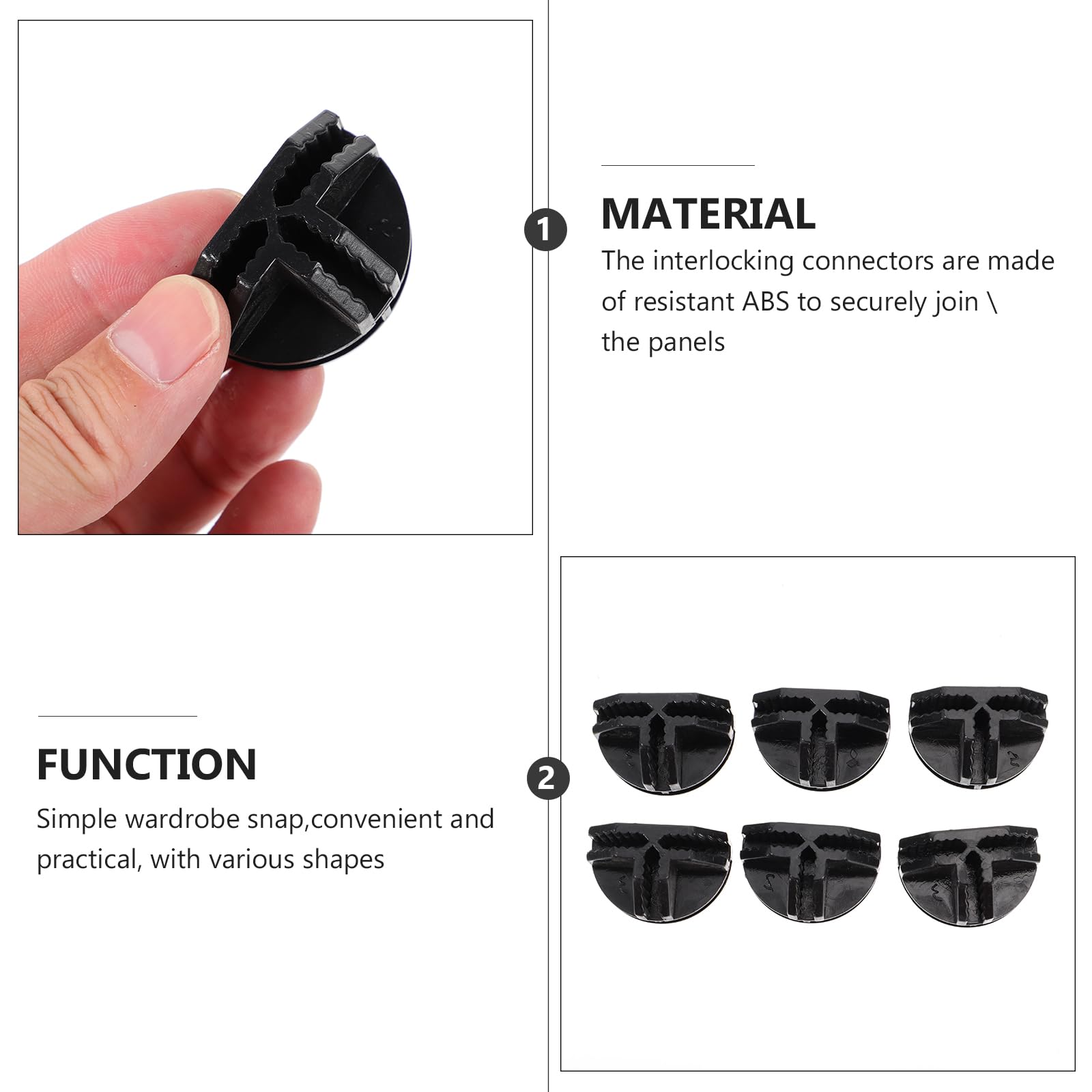 DOITOOL 20-Piece Plastic Wire Cube Storage Connectors - DIY Modular Closet Organizer & Wire Shelf System for Home, Office, and Garage Storage Solutions