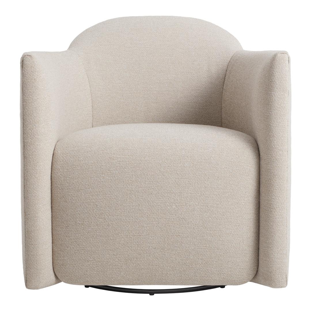 About Face Swivel Lounge Chair - 360 Degree Rotating Modern Accent Chair for Living Room, Bedroom & Office - Comfortable PU Leather Recliner with Ottoman