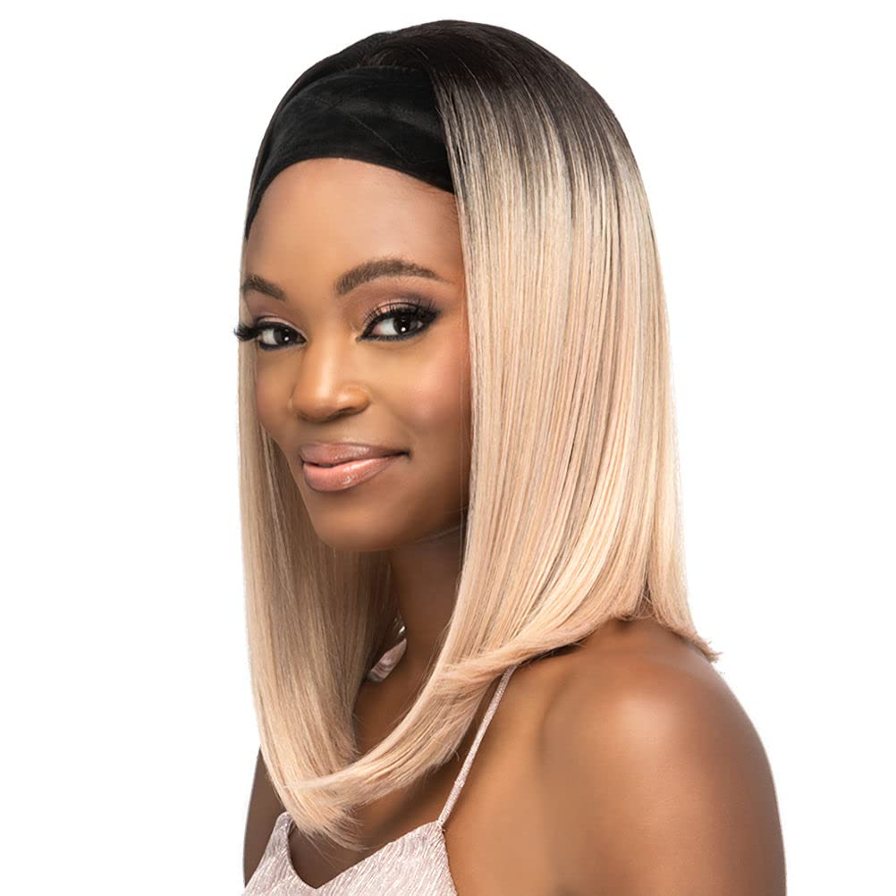 Vivica A. Fox Heat Resistant Fiber Headband Wig - Off Black | Comfortable & Stylish Hair Accessory for Women | Perfect for Workouts, Running, Yoga & Everyday Wear