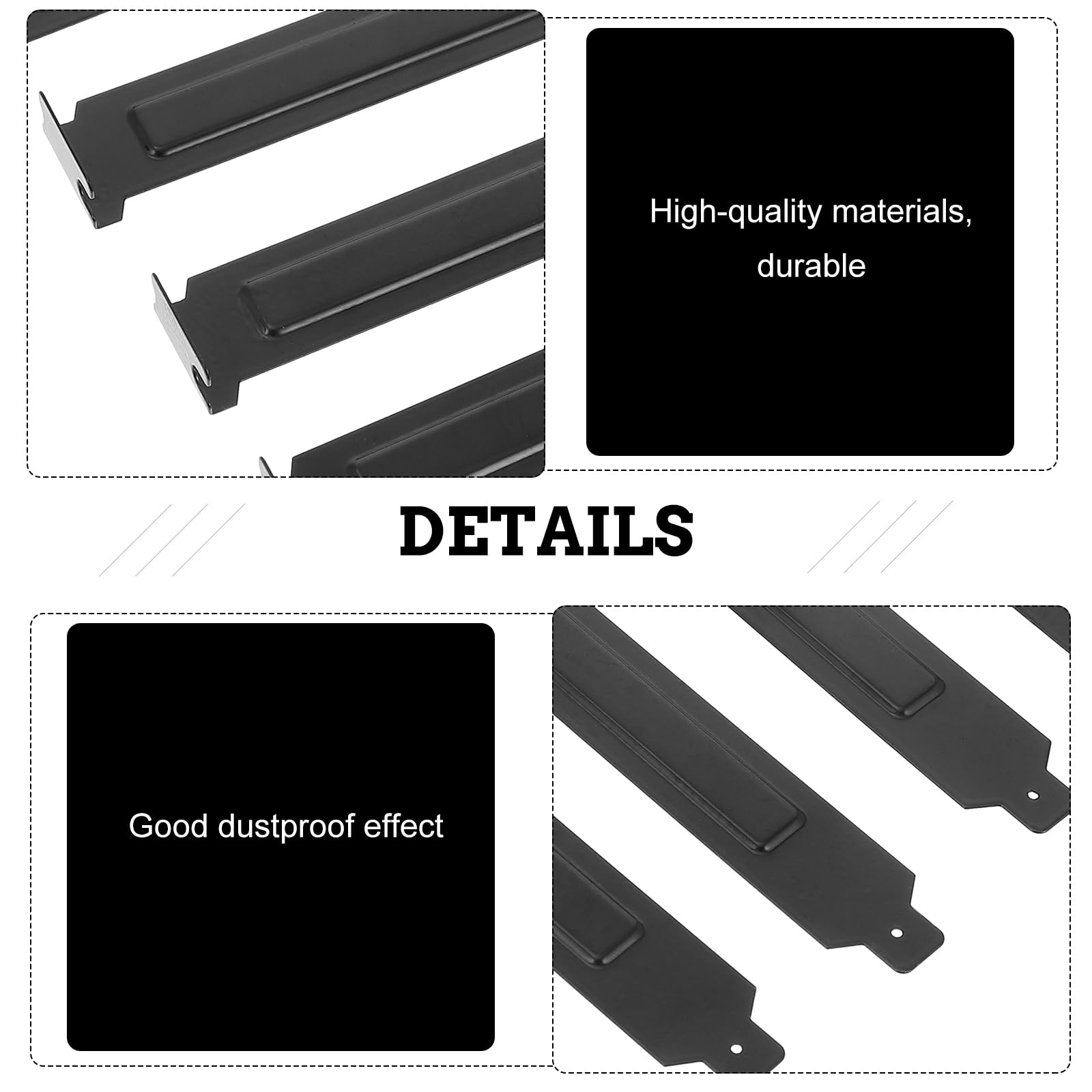 20PCS Stainless Steel PC Case Slot Covers - Expansion Blank Plates for Computer Chassis Back Panel | Durable Metal Computer Accessory for Gaming PC, Workstation & Home Office Setup | Perfect for Cable Management & Dust Protection