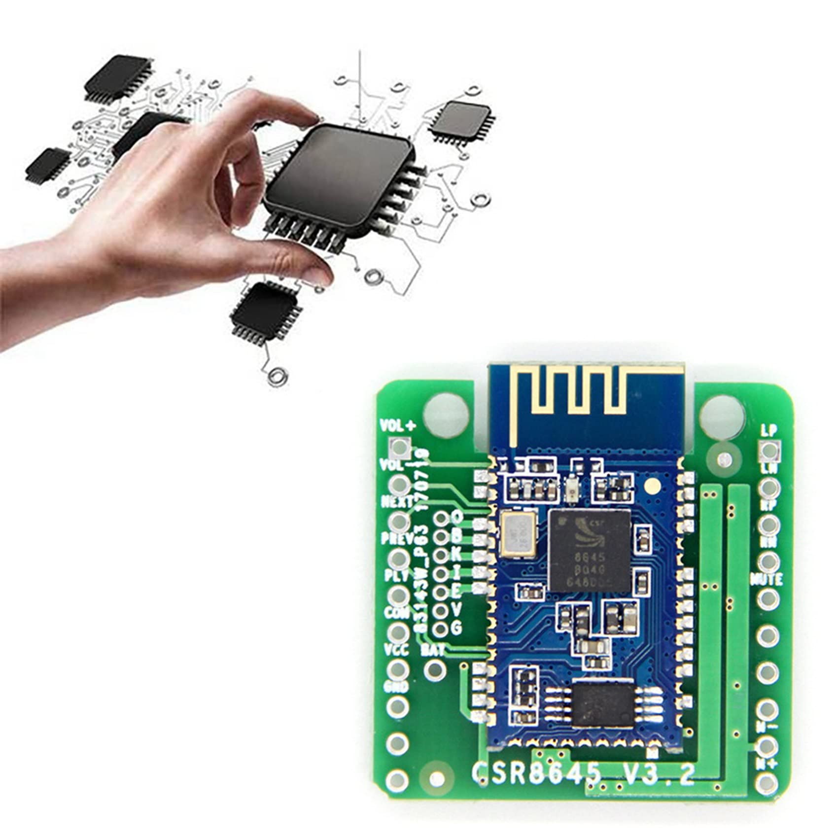 Silriku CSR8645 Bluetooth 5.0 Amplifier Board - 5W Dual Channel Audio Receiver Module for Wireless Speaker DIY Projects - Perfect for Home Audio, Car Stereo & Portable Sound Systems