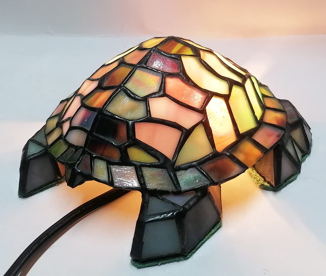 HUIMEIJU Stained Glass Turtle Night Light - Tiffany Style Animal Table Lamp for Kids Room, Nursery, or Home Decor | Perfect for Bedtime, Relaxation & Creating a Cozy Atmosphere