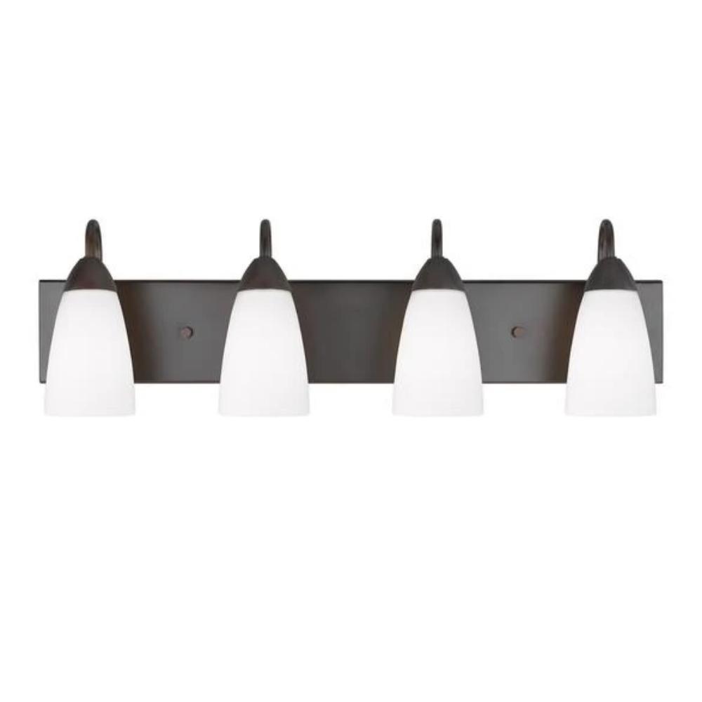 Barton 4-Light Bathroom Vanity Light Fixture - Modern LED Wall Sconce for Makeup Mirror Lighting, Bedroom & Dressing Room Decor