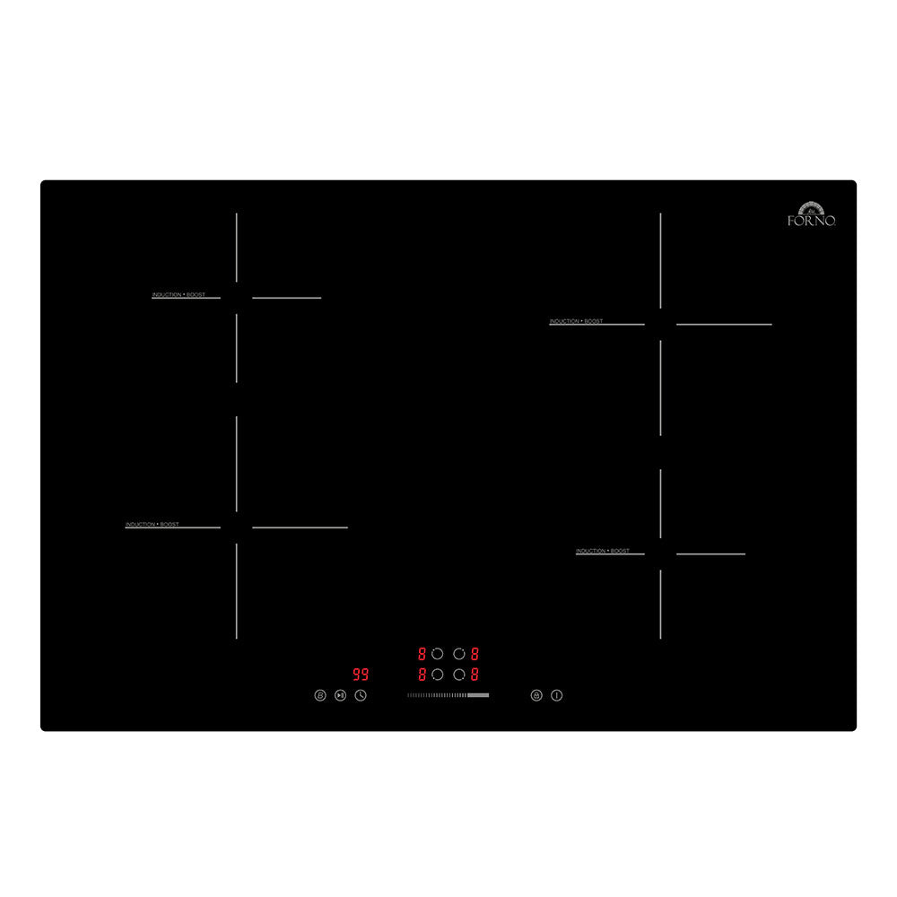 Forno Parco 30 Inch 4-Zone Induction Cooktop - 7200W Commercial-Grade Stove with 9 Power Levels & Booster Function (Model FCTIN0583) - Perfect for Restaurants, Food Trucks & Home Chefs