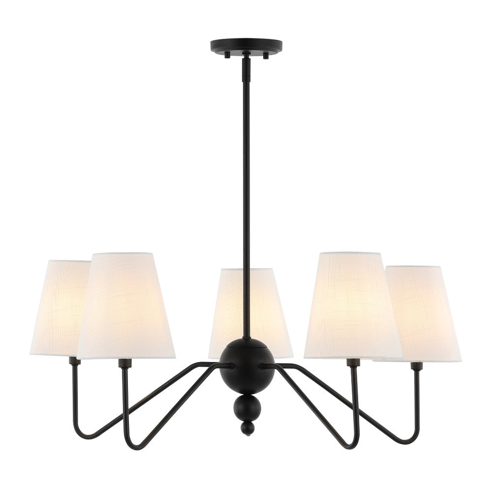 Skylar 32-Inch 5-Light Modern Minimalist Iron Inverted Gourd LED Chandelier - Perfect for Dining Room, Living Room, and Bedroom Lighting