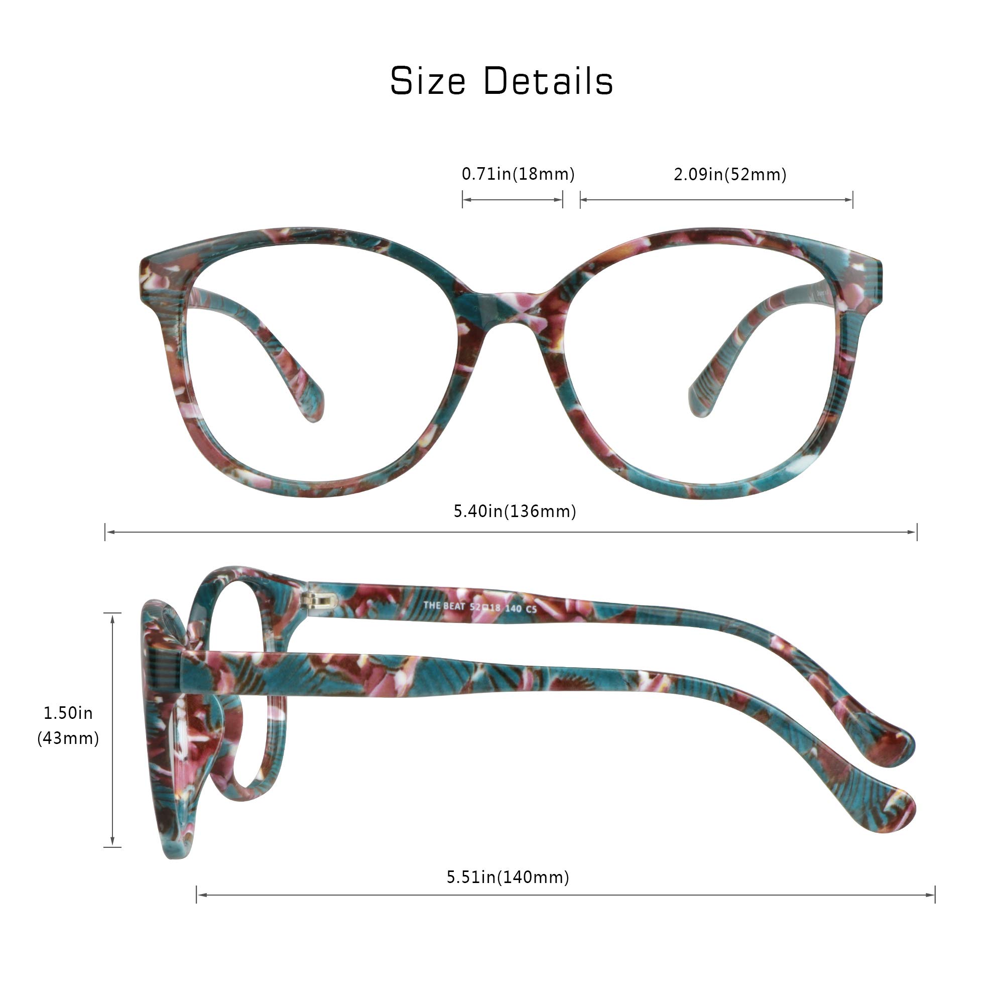 VisionGlobal Blue Light Blocking Glasses for Women & Men - Anti Glare Computer Reading Glasses for Digital Eye Strain Relief | Perfect for Office Work, Gaming & Screen Time