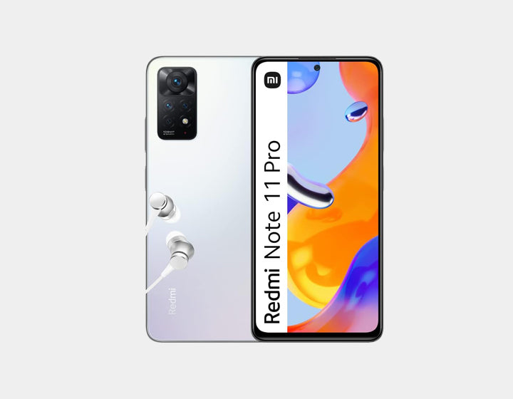 Xiaomi Redmi Note 11 Pro 4G Smartphone - 128GB ROM 6GB RAM, Dual SIM GSM Unlocked (Polar White) - Perfect for Gaming, Photography & Business Use