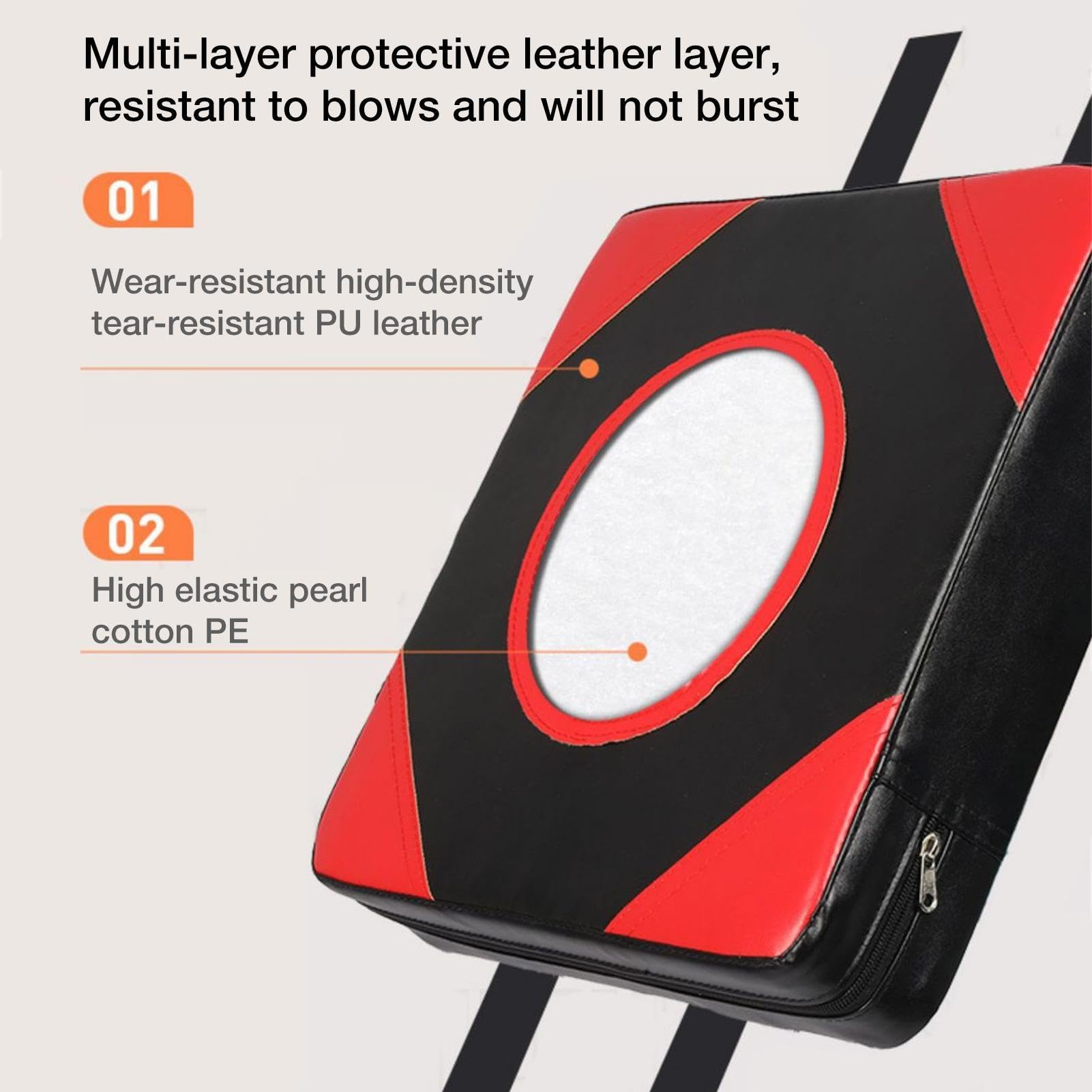 Wall Punching Pad for Boxing Training - High Elastic PU Leather & Sponge Target Mat - Quiet Punching Bag for Home Gym, Martial Arts & Fitness Workouts