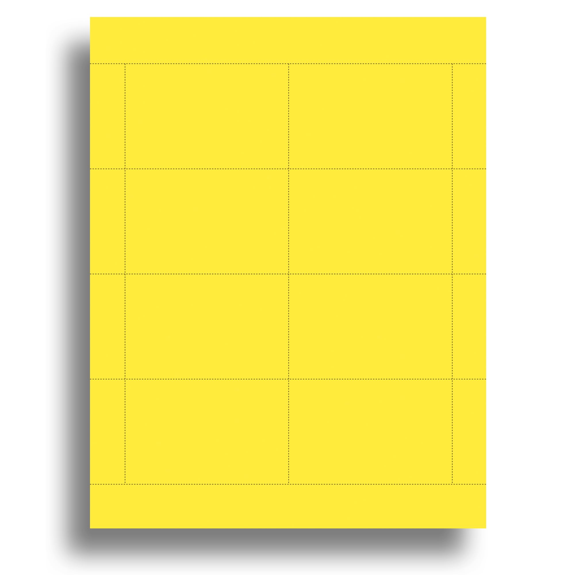 65lb Bright Yellow Printable Name Badge Inserts - 2.25