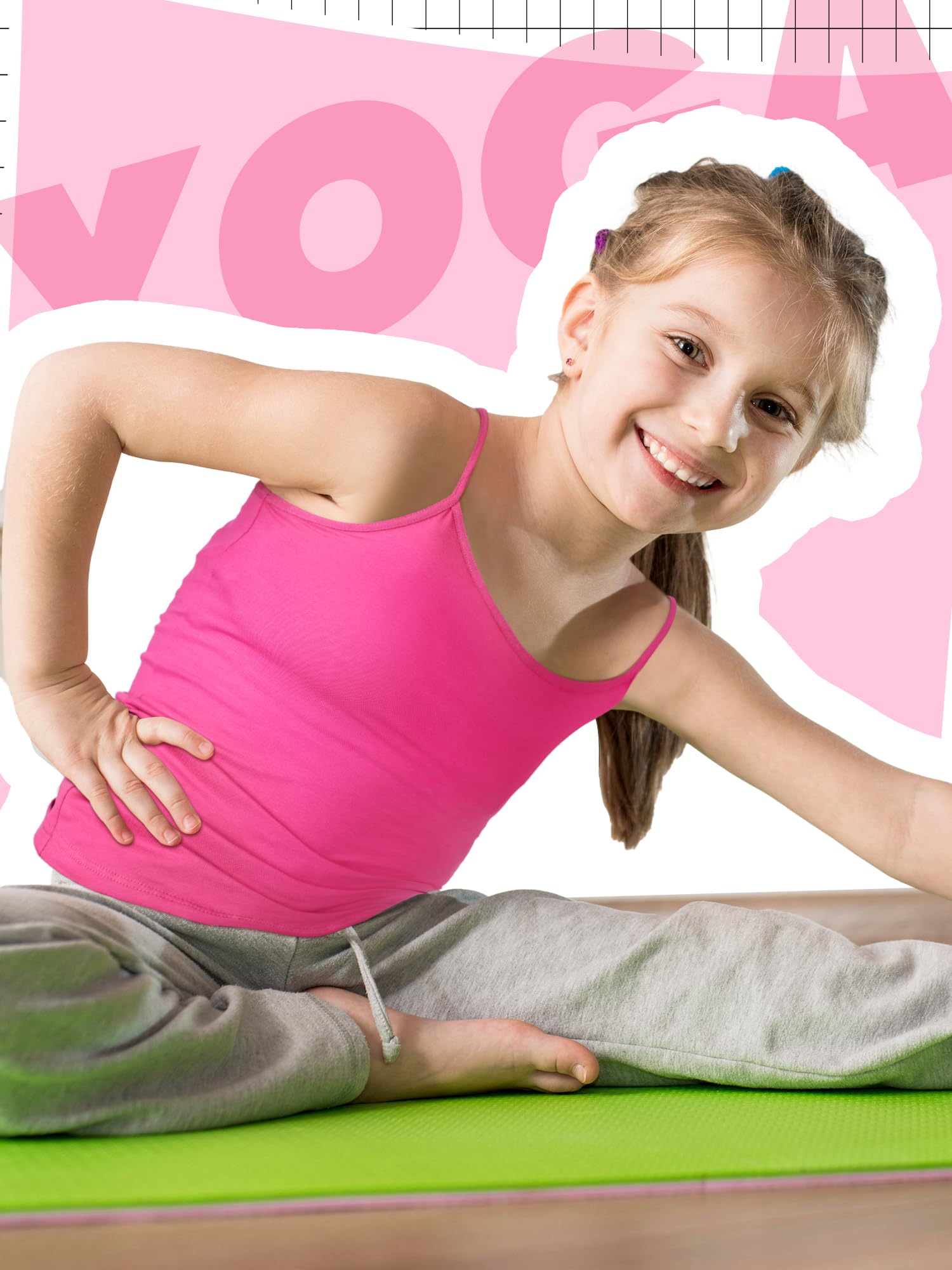 Geyoga 6 Pack Girls Dance Tank Tops - Racerback Crop Tops for Ballet, Gymnastics & Dance | Breathable Sleeveless Performance Wear for Kids & Teens | Perfect for Recitals, Practice & Competitions