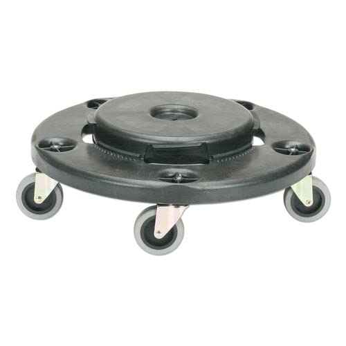 Heavy Duty 250 lbs Capacity Trash Can Dolly - Black & Gray Utility Cart for Waste Management & Moving Bins - Ideal for Home, Office & Commercial Use