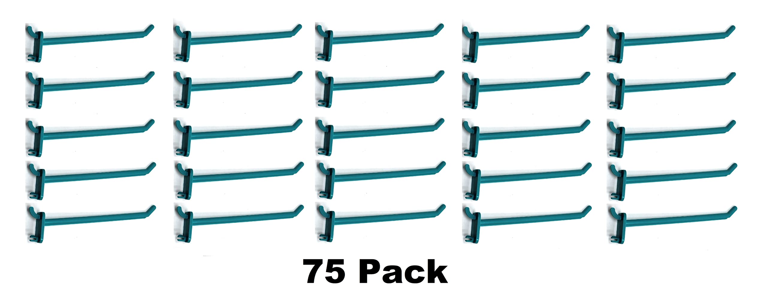 JSP Manufacturing Teal Plastic Pegboard Hooks for Garage, Tools, Storage, Jewelry & Crafts - 2