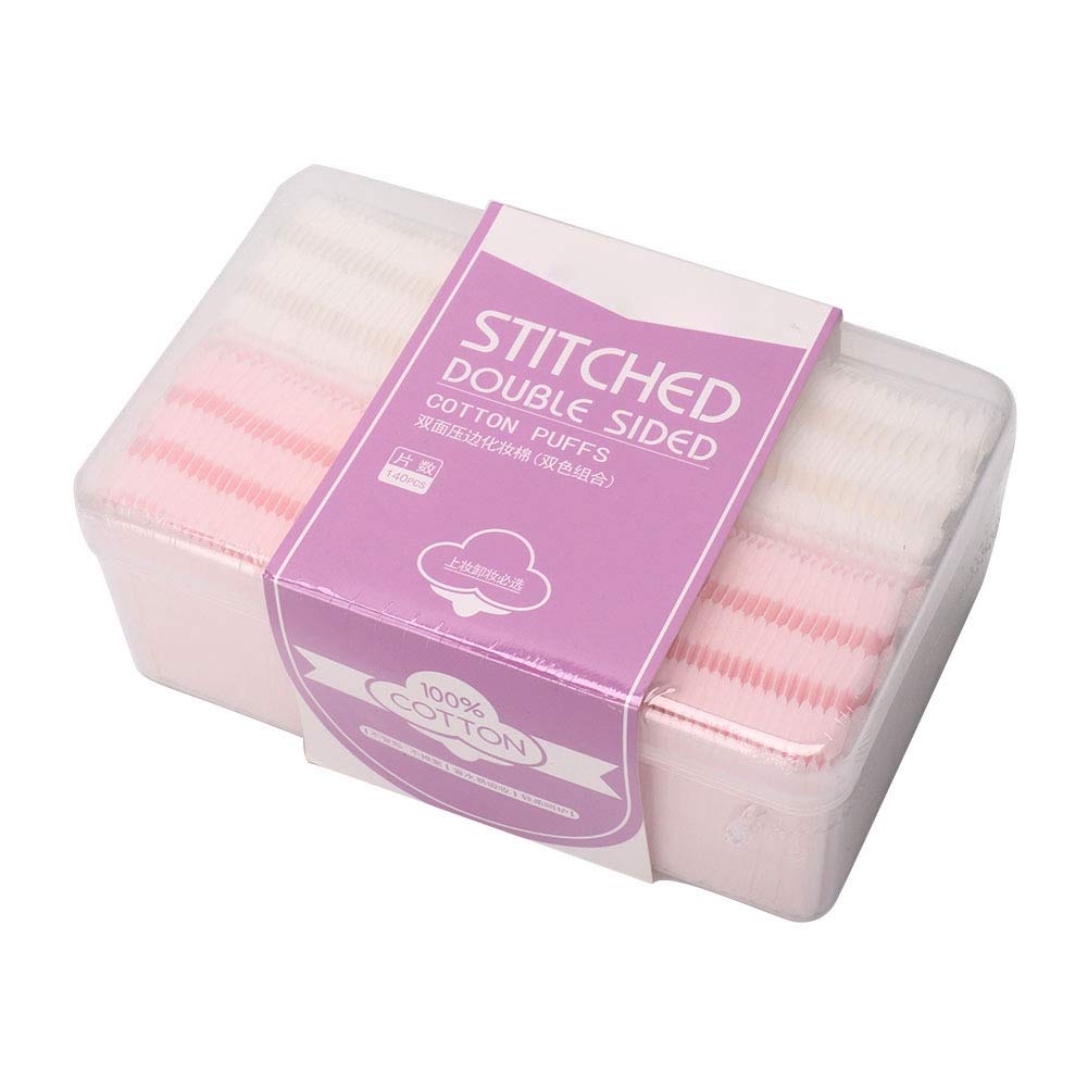 Soft Eco-Friendly Cotton Pads for Makeup Removal & Skincare | 100% Natural Purple Cosmetic Pads | Gentle on Skin for Daily Face Cleansing & Toner Application at Home or Travel