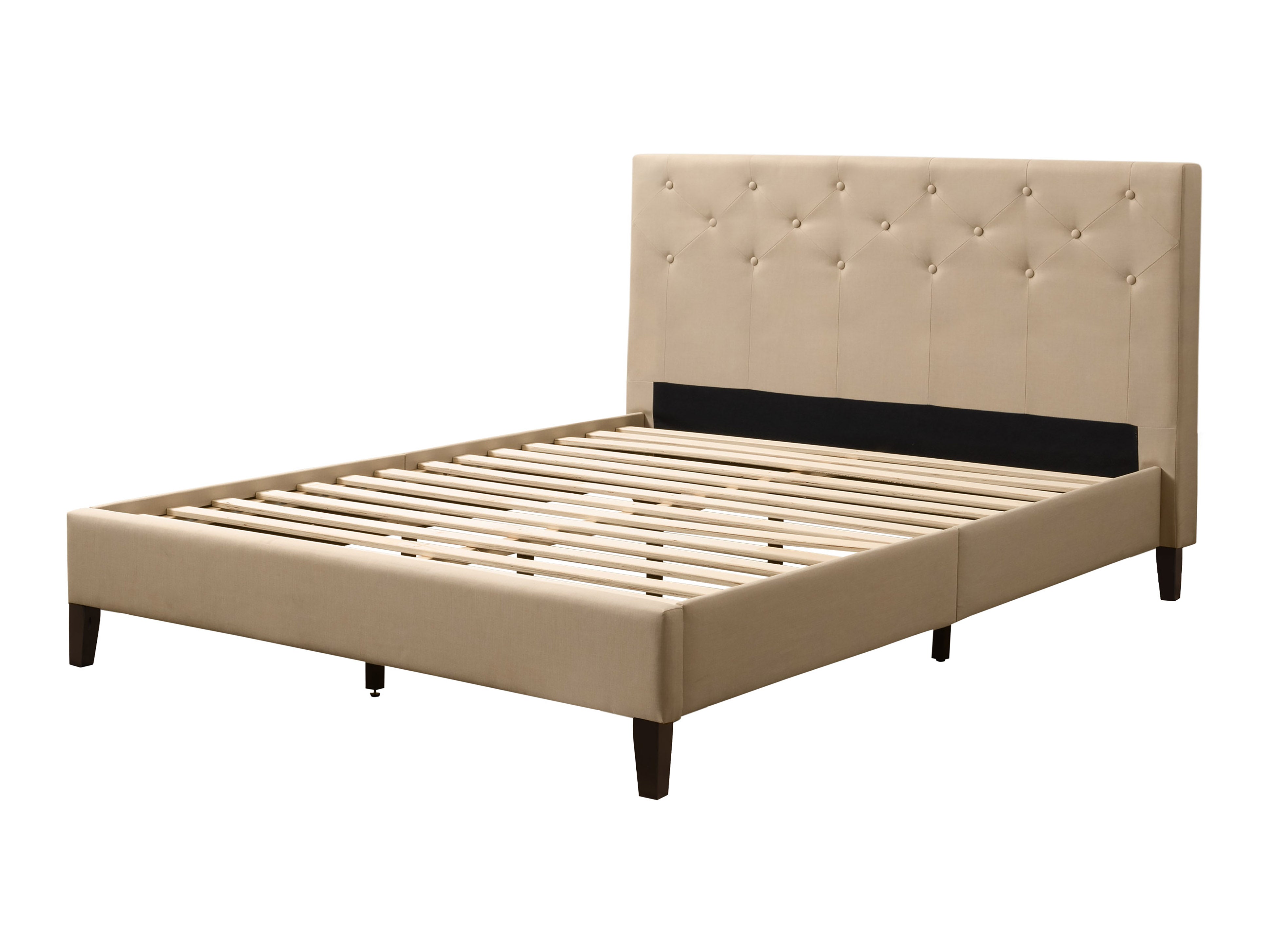 Luxury Button Tufted Upholstered Queen Size Bed Frame - Elegant Upholstered Headboard for Master Bedroom Decor | Perfect for Modern, Contemporary & Traditional Bedrooms