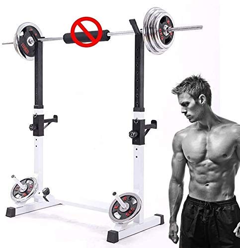 Adjustable Squat Rack & Bench Press Stand - Multifunctional Home Gym Equipment for Weight Lifting, Dumbbell Support | Indoor & Outdoor Workout Station for Strength Training, Powerlifting & CrossFit