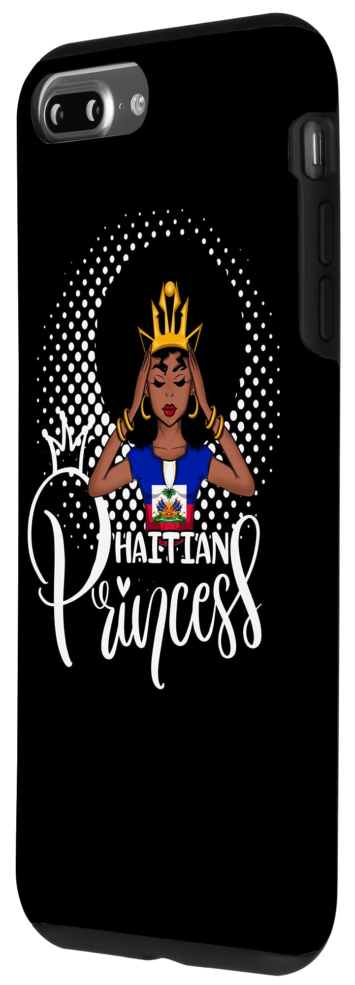 Premium Haitian Princess iPhone 7 Plus/8 Plus Case - Elegant Floral Design, Shockproof Protection - Perfect for Everyday Use, Travel & Gift Giving