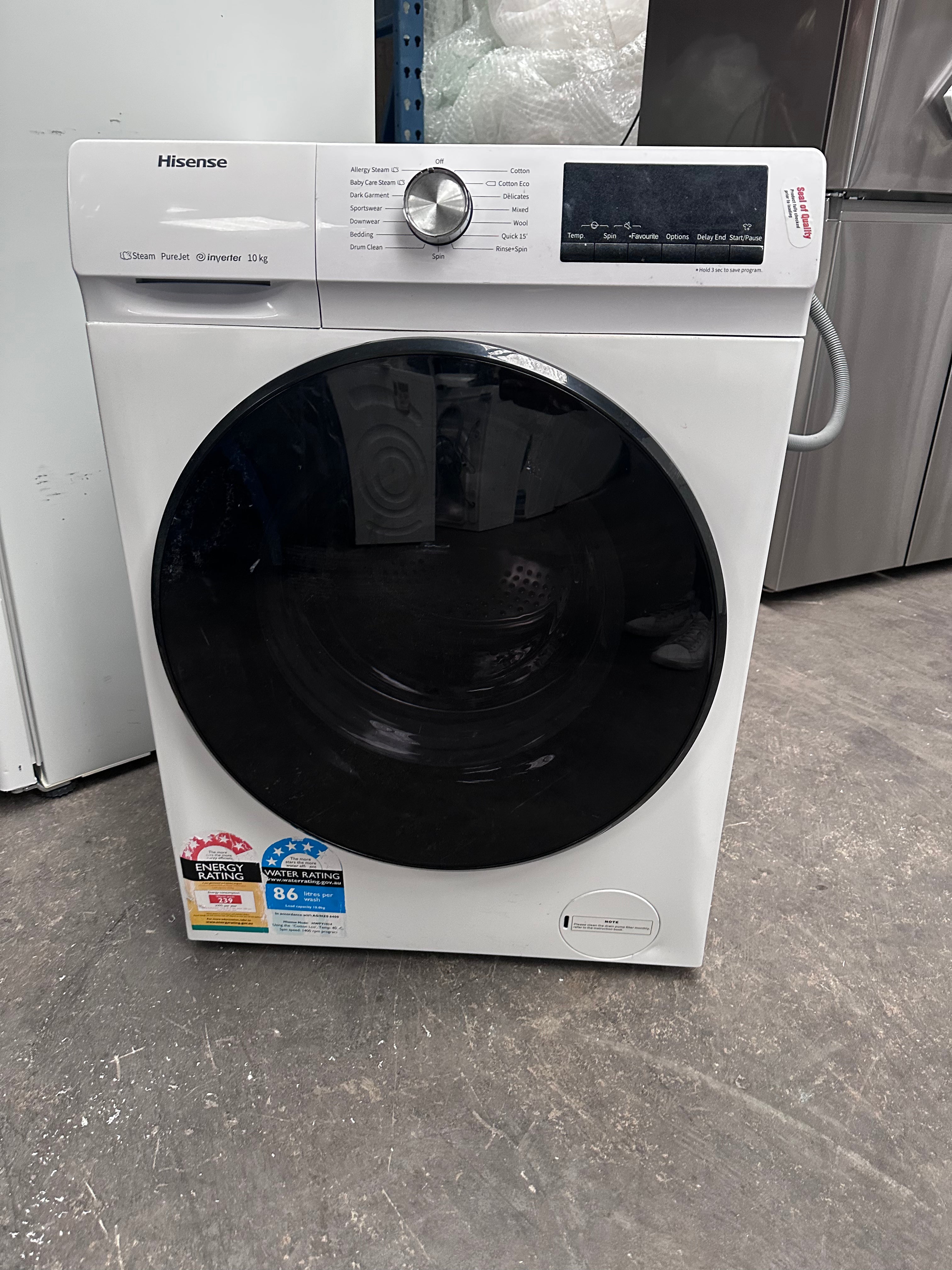 Hisense 10kg Front Load Washing Machine - Energy Efficient, Quiet Operation [Certified Refurbished] - Perfect for Apartments, Small Homes & Laundry Rooms