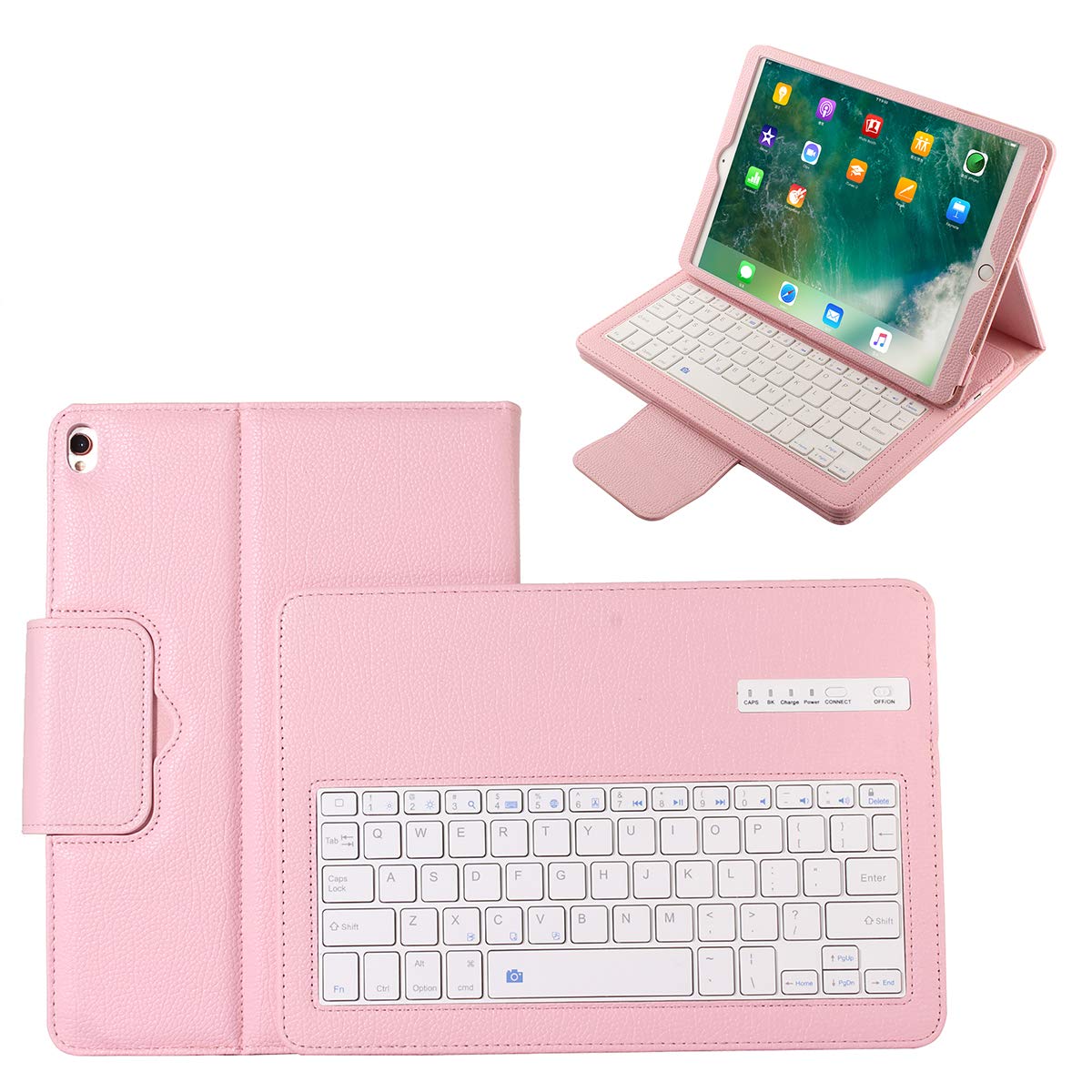 Magnetic Detachable Keyboard Case for iPad 10.2 (7th/8th/9th Gen), iPad Air 10.5 (3rd Gen) & iPad Pro 10.5 (2017) - Wireless Bluetooth Leather Folio Cover with Multiple Viewing Angles | Perfect for Work, Study & Travel