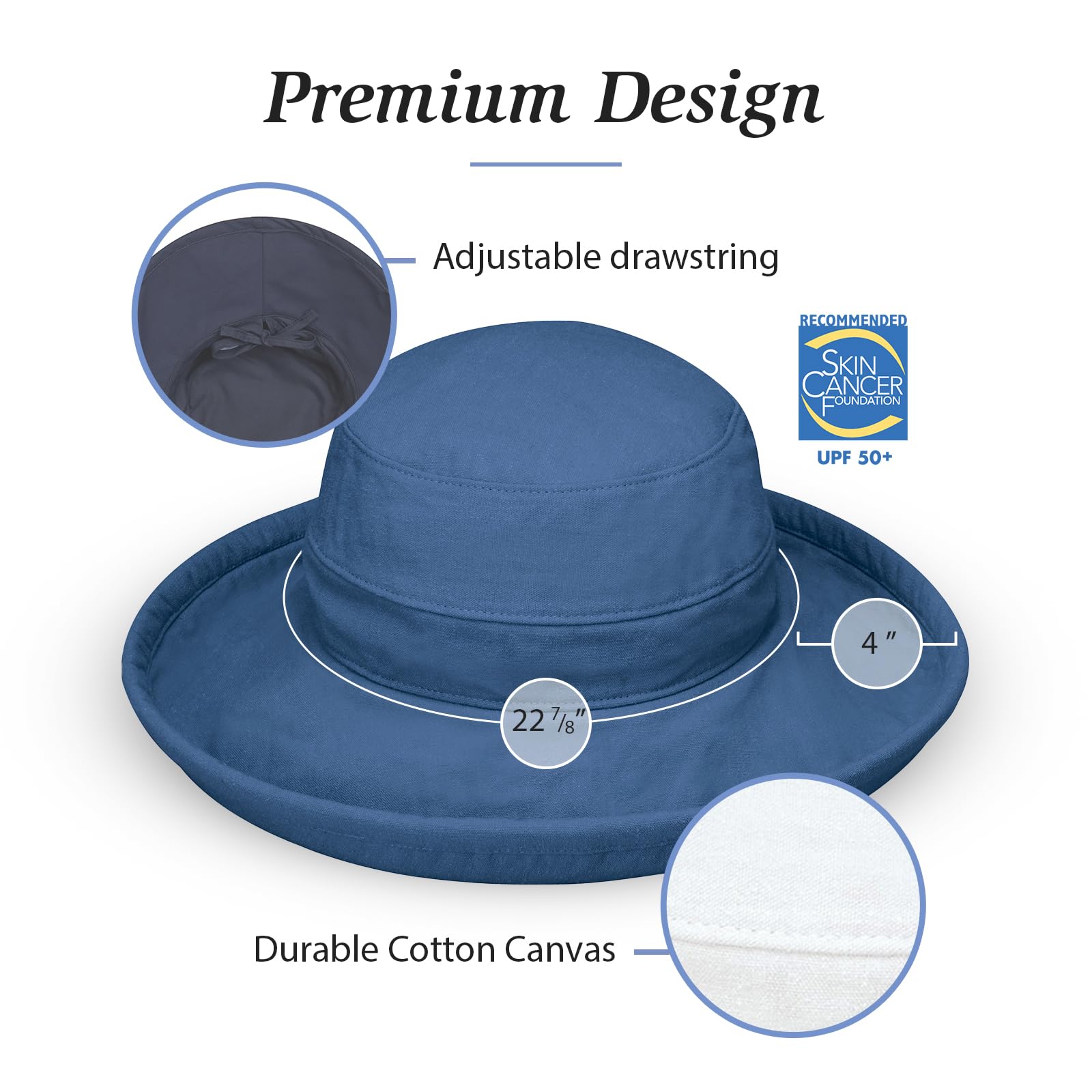 Women's UPF 50+ Packable Sun Hat - Wide Brim Travel Hat for Beach & Outdoor