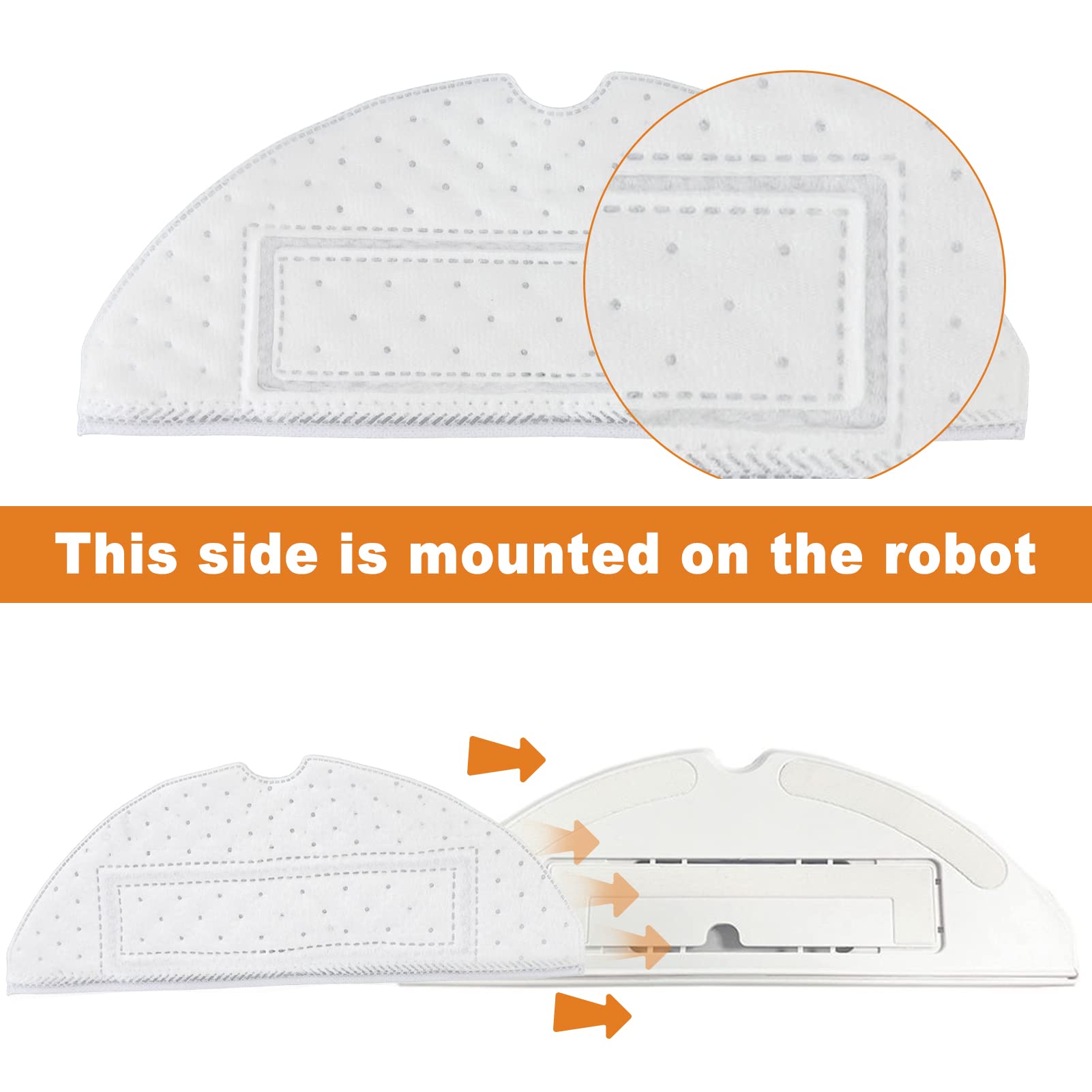 20pcs Disposable Mop Pads for Xiaomi Roborock S7/S7+/T7s/T7 Splus - Super Absorbent, Easy to Install Wet Cleaning Pads - Perfect for Hardwood Floors, Tile & Pet Hair Removal