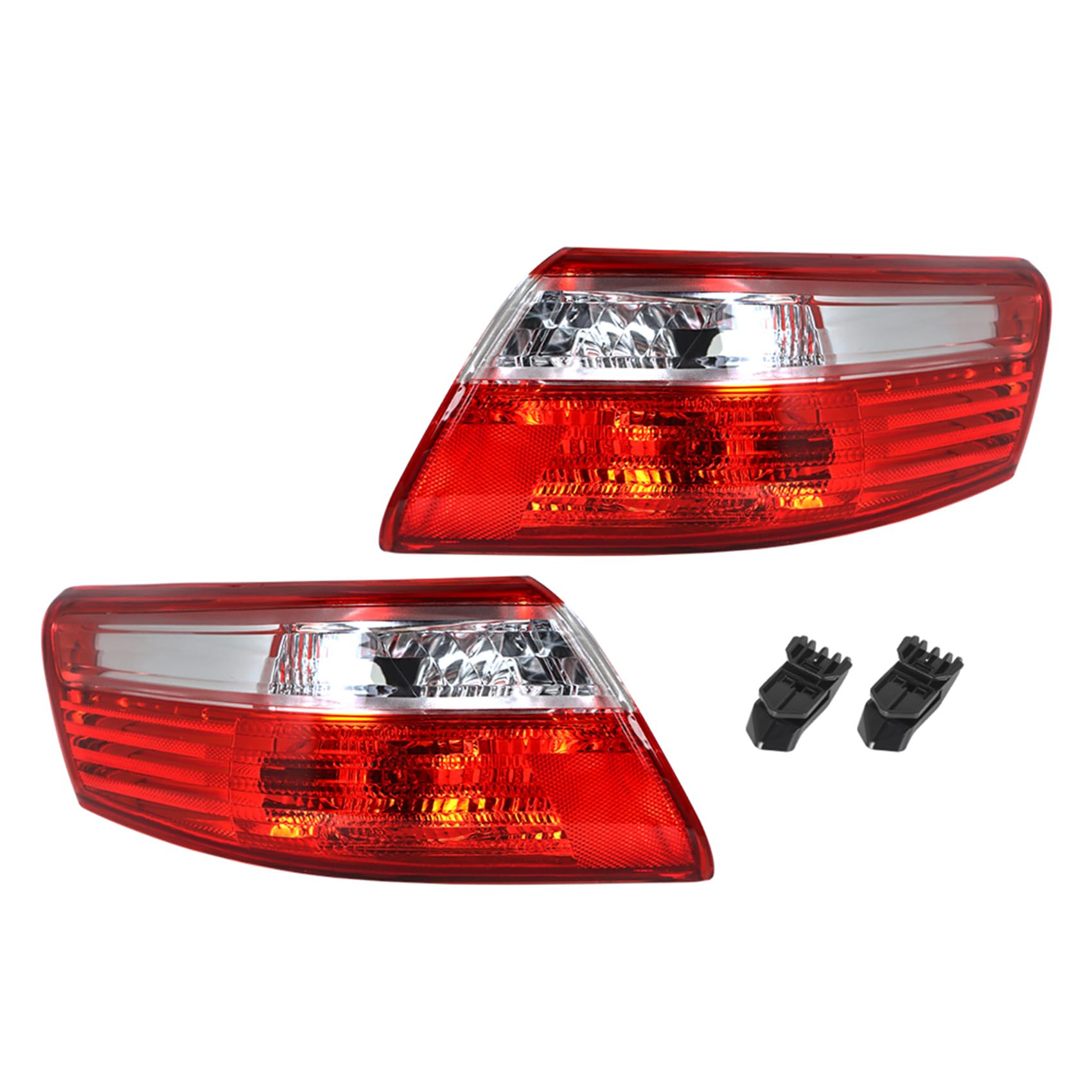 2007-2009 Toyota Camry Replacement Tail Lights - LH+RH Pair (Driver & Passenger Side) - OEM Style LED Rear Outer Light Assembly - Perfect for Night Driving & Car Restoration Projects