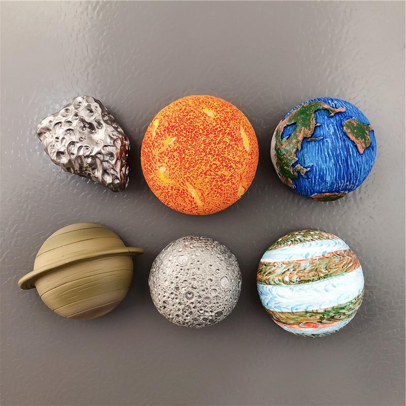 Space Crafts Planet Magnet Figurines - Solar System Decor for Kids Room, Science Classroom & Office - Collectible Astronomy Themed Refrigerator Magnets