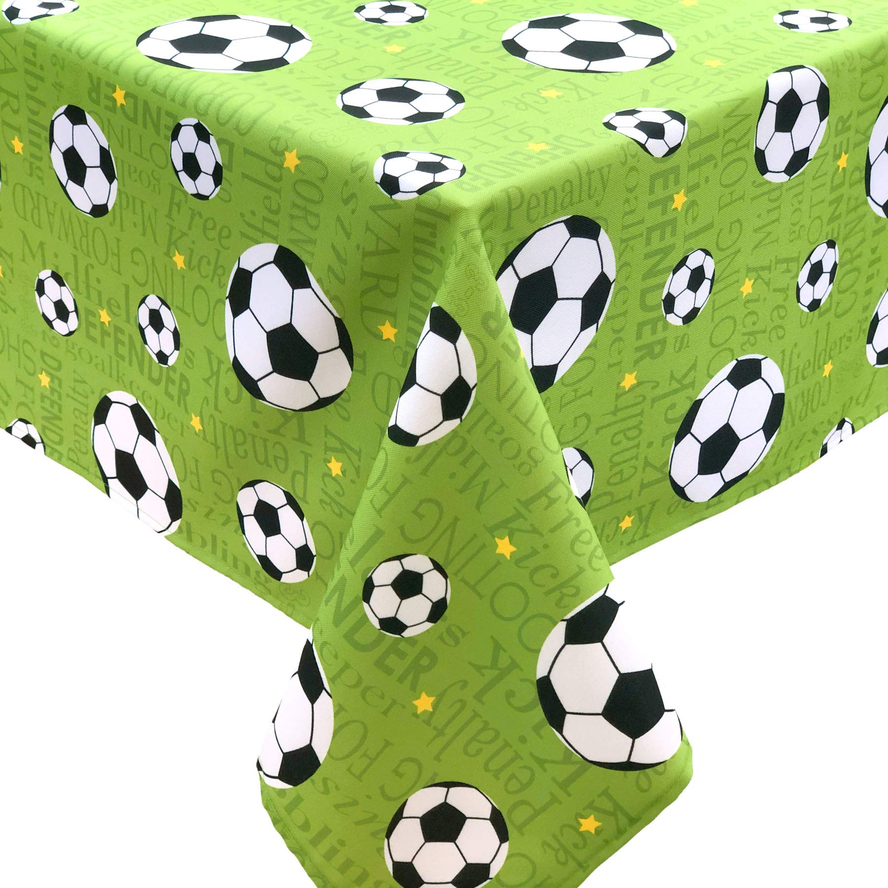 Premium Soccer Themed Tablecloth - Playful Design for Game Day Parties & Soccer Fan Decor - Perfect for Tailgates, BBQs & Sports Events