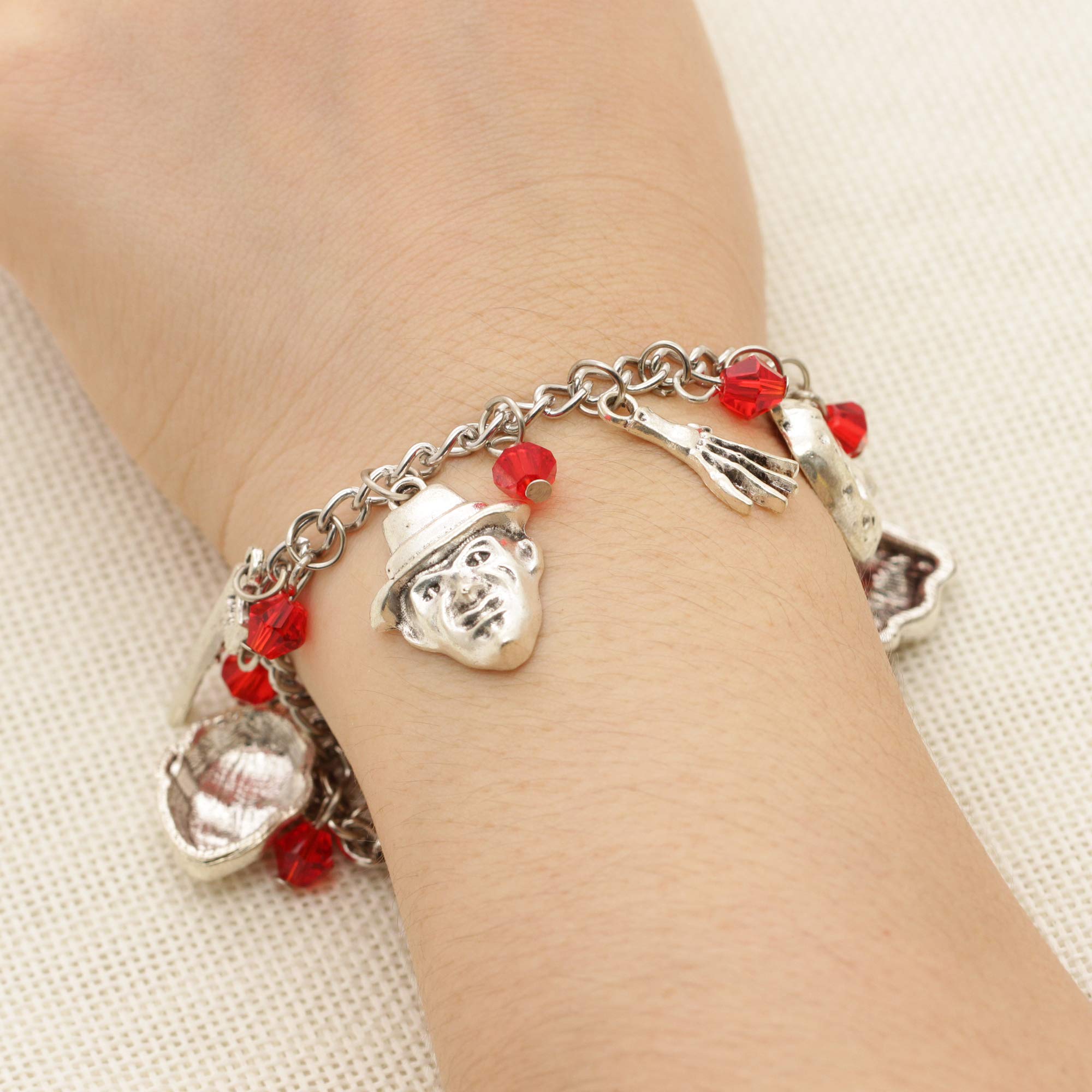 Horror Movie Charm Bracelet for Halloween - Scary Halloween Jewelry for Women & Kids, Perfect for Halloween Parties & Cosplay