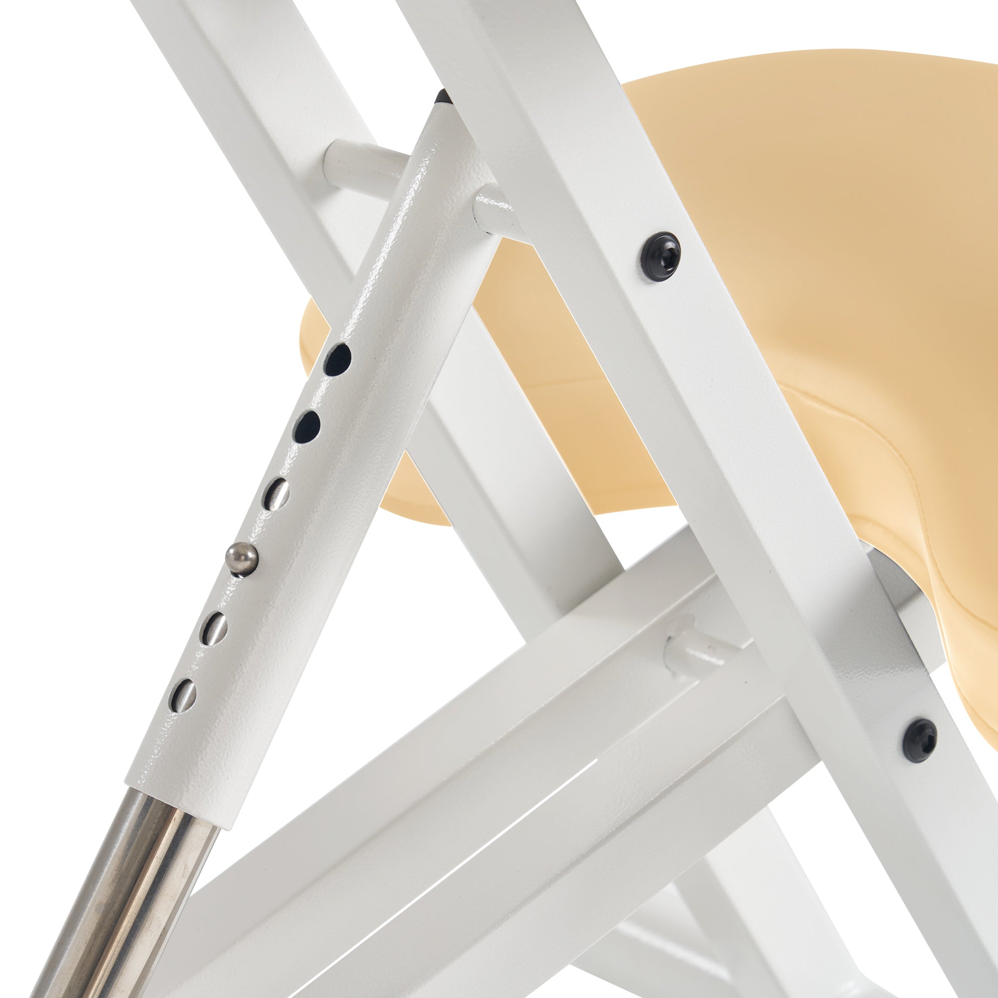 Ergonomic Metal Foldable Kneeling Chair for Office & Home - Posture Correction Stool with Adjustable Height | Improves Sitting Posture & Back Pain Relief | Perfect for Work, Study & Meditation (Cream/Black Options)