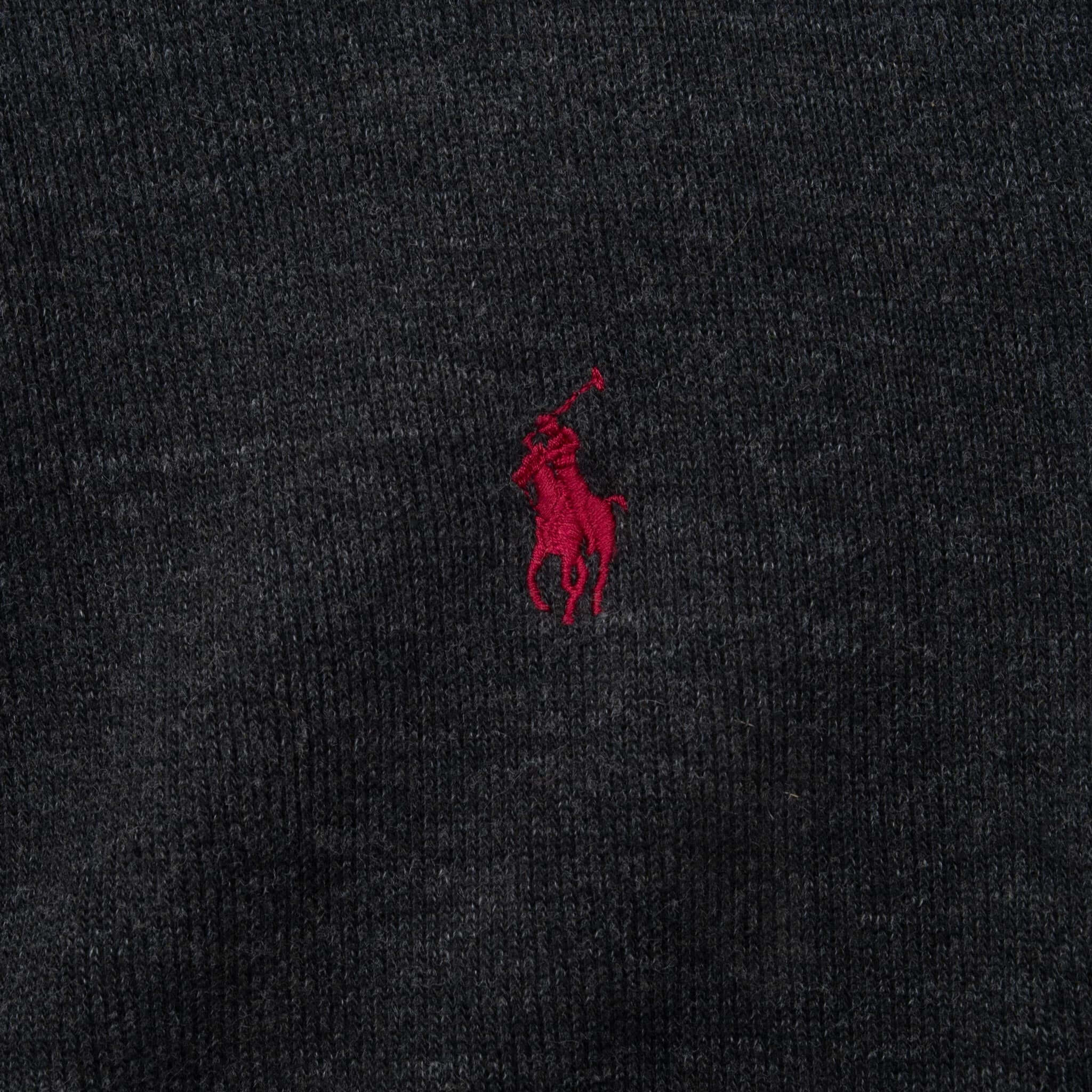 Ralph Lauren Men's Dark Grey Quarter Zip Sweater - Size XL - Comfortable & Stylish Pullover for Casual Wear & Outdoor Activities
