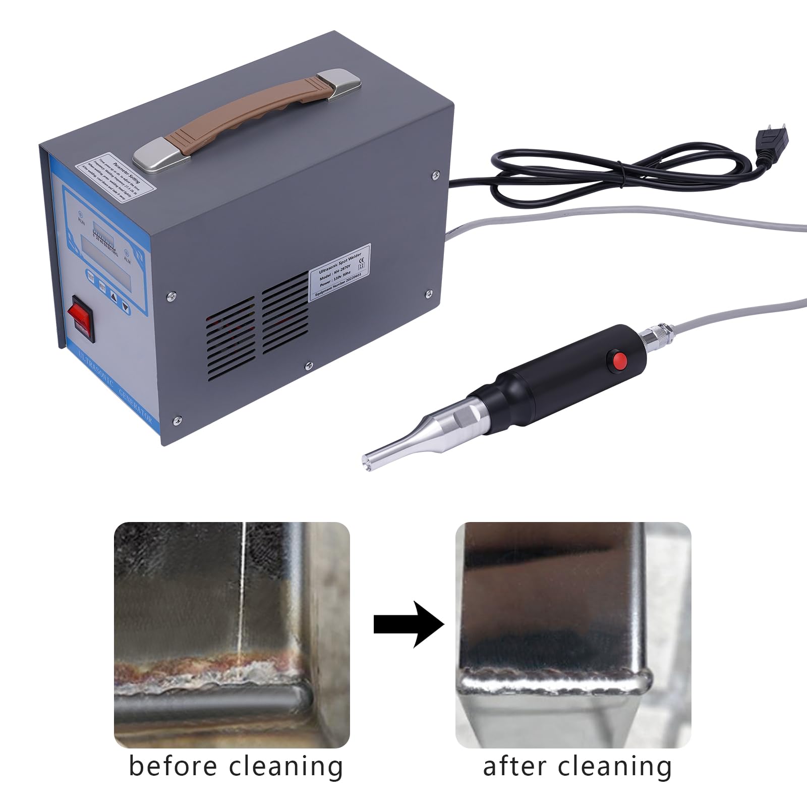 TBVECHI 28KHz Handheld Ultrasonic Plastic Welder Machine - Portable ABS/PP/PE Spot Welding Tool for DIY Repairs, Automotive Parts & Plastic Fabrication