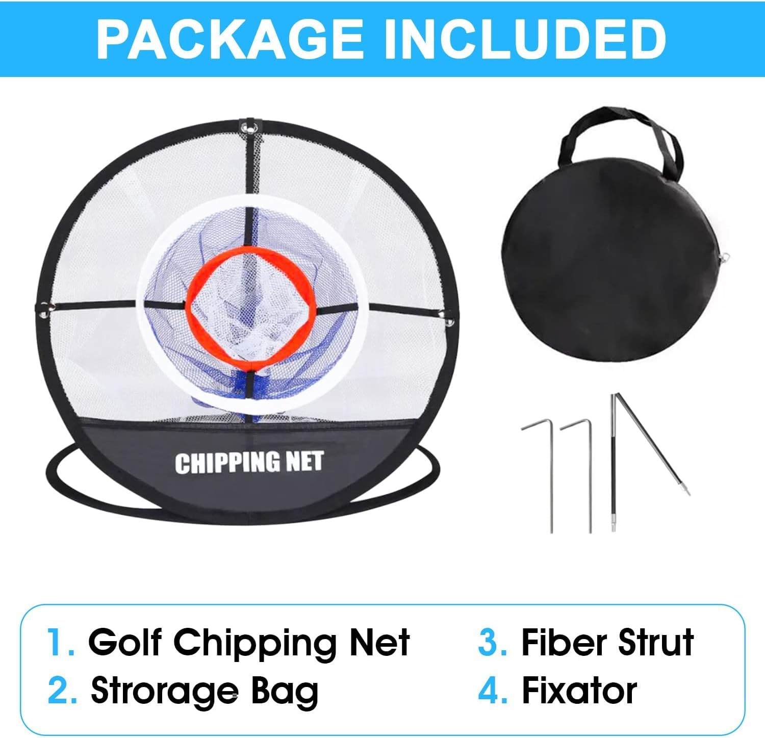 Golf Practice Net for Home & Indoor Use - Golf Simulator with Hitting Mat & Chipping Net - Improve Your Swing & Short Game | Perfect for Backyard, Garage & Training Drills