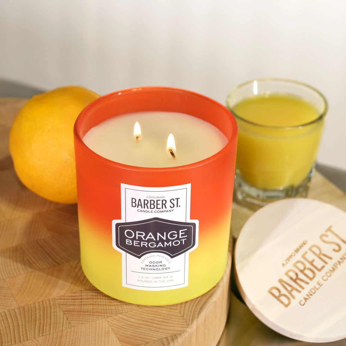Barber Street Odor Masking Candle - Natural Scented Soy Wax Candle for Home, Salon & Barber Shop | Eliminates Unpleasant Smells | Long-Lasting Fragrance for Relaxation & Fresh Air