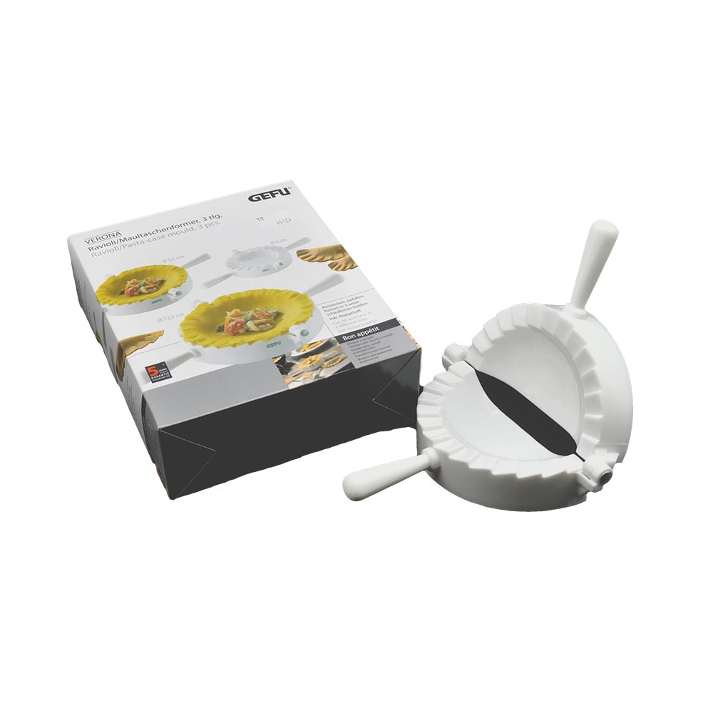 3-Size Plastic Ravioli Mould Set - Durable Pasta Maker for Homemade Ravioli, Tortellini & Dumplings - Perfect for Italian Cooking, Meal Prep & DIY Pasta Gifts