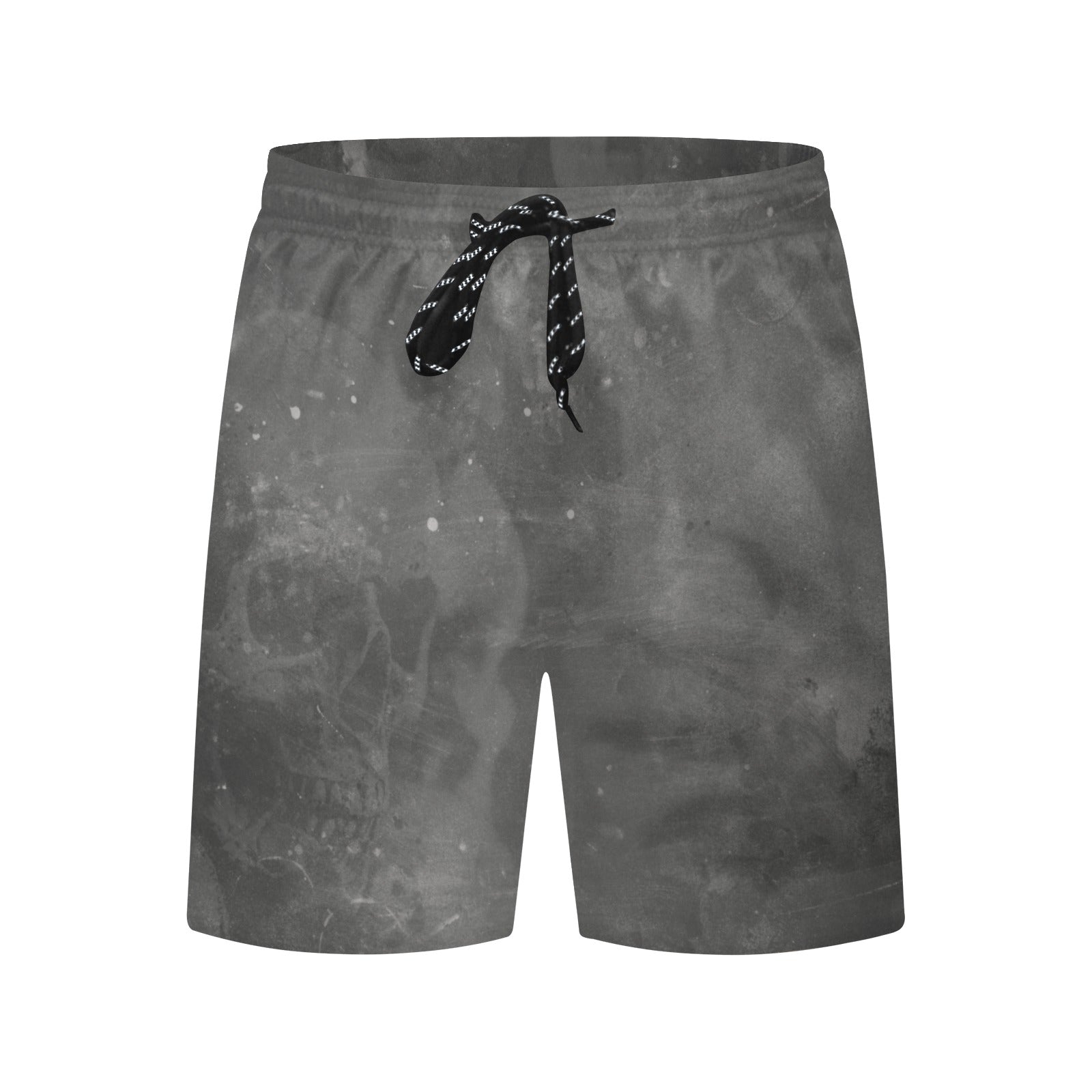 Faded Skull and Hands Beach Shorts for Men - Trendy Summer Swim Trunks with Cool Graphic Print - Perfect for Beach, Pool, and Vacation Outfits