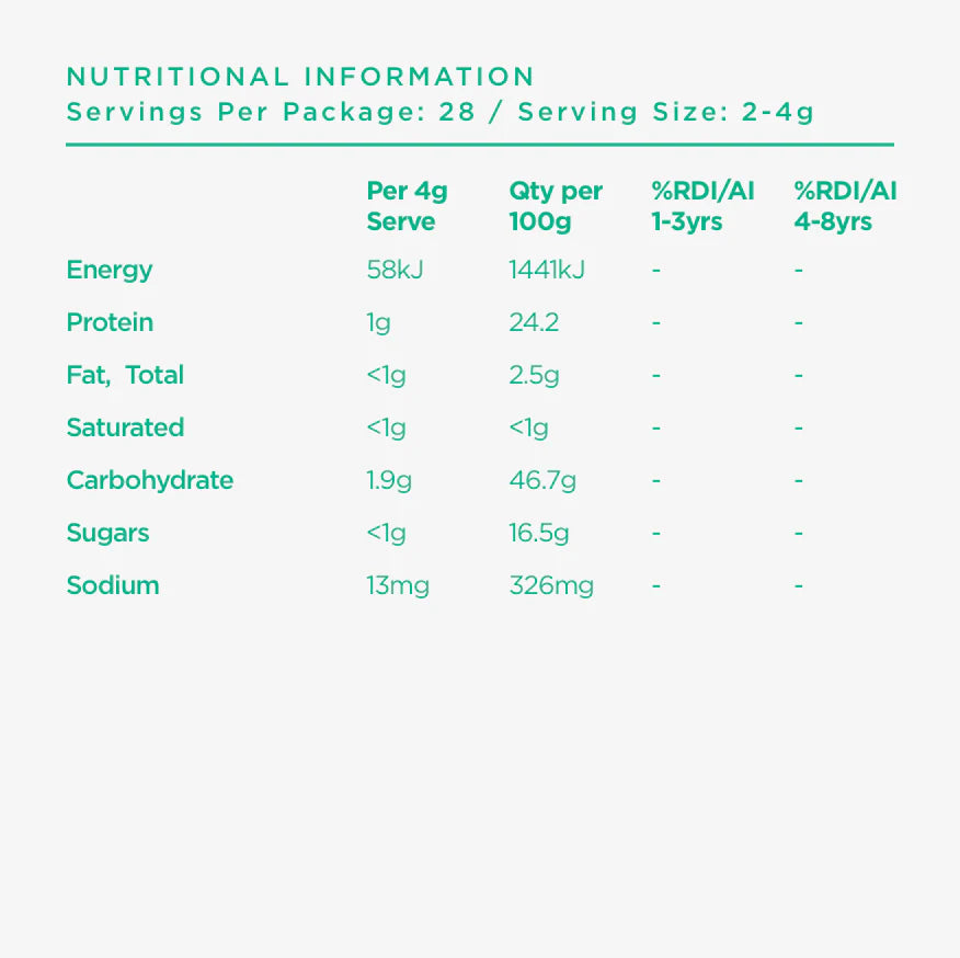 Organic Kids Superfood Powder with Activated Nutrients - Immune Support & Brain Development for Toddlers & Children - Perfect for Smoothies, Yogurt & Healthy Snacks